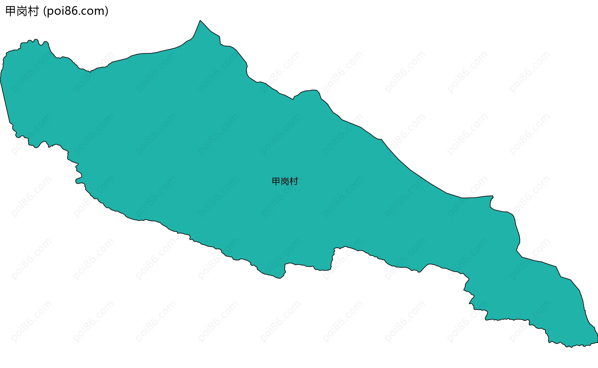 甲岗村边界地图