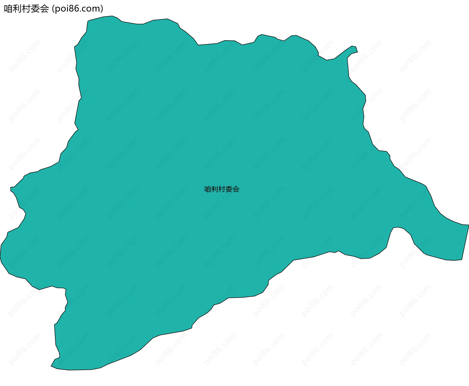 咱利村委会边界地图