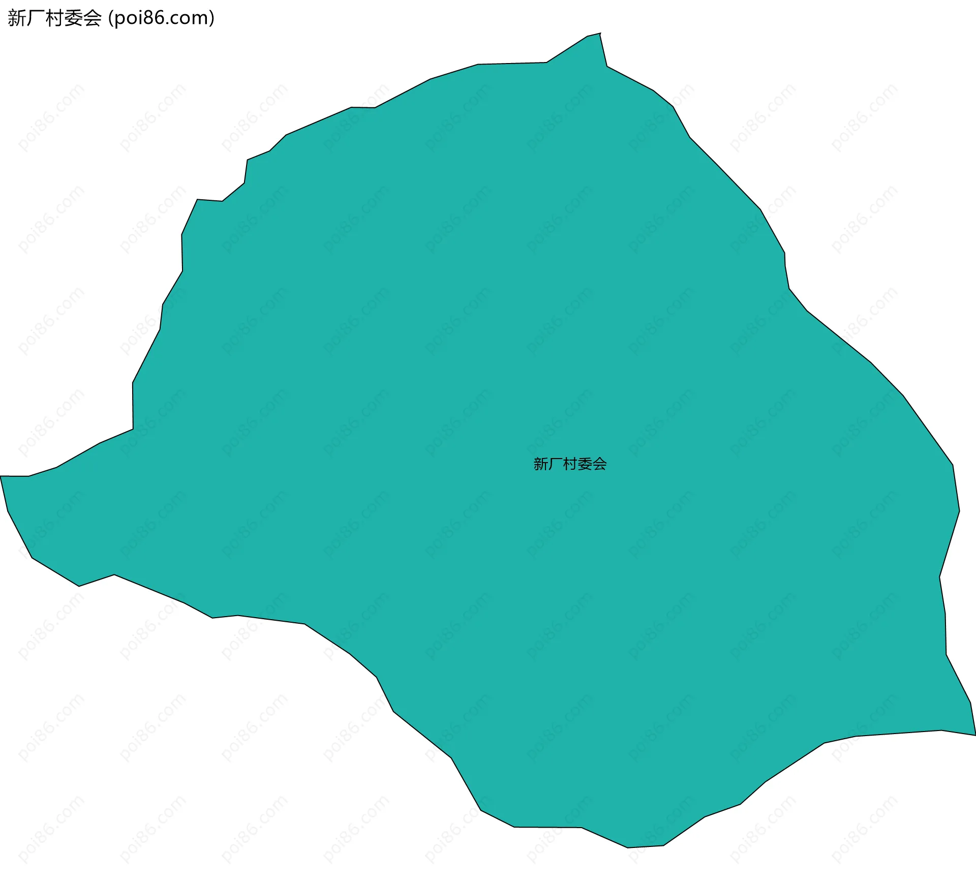 新厂村委会边界地图