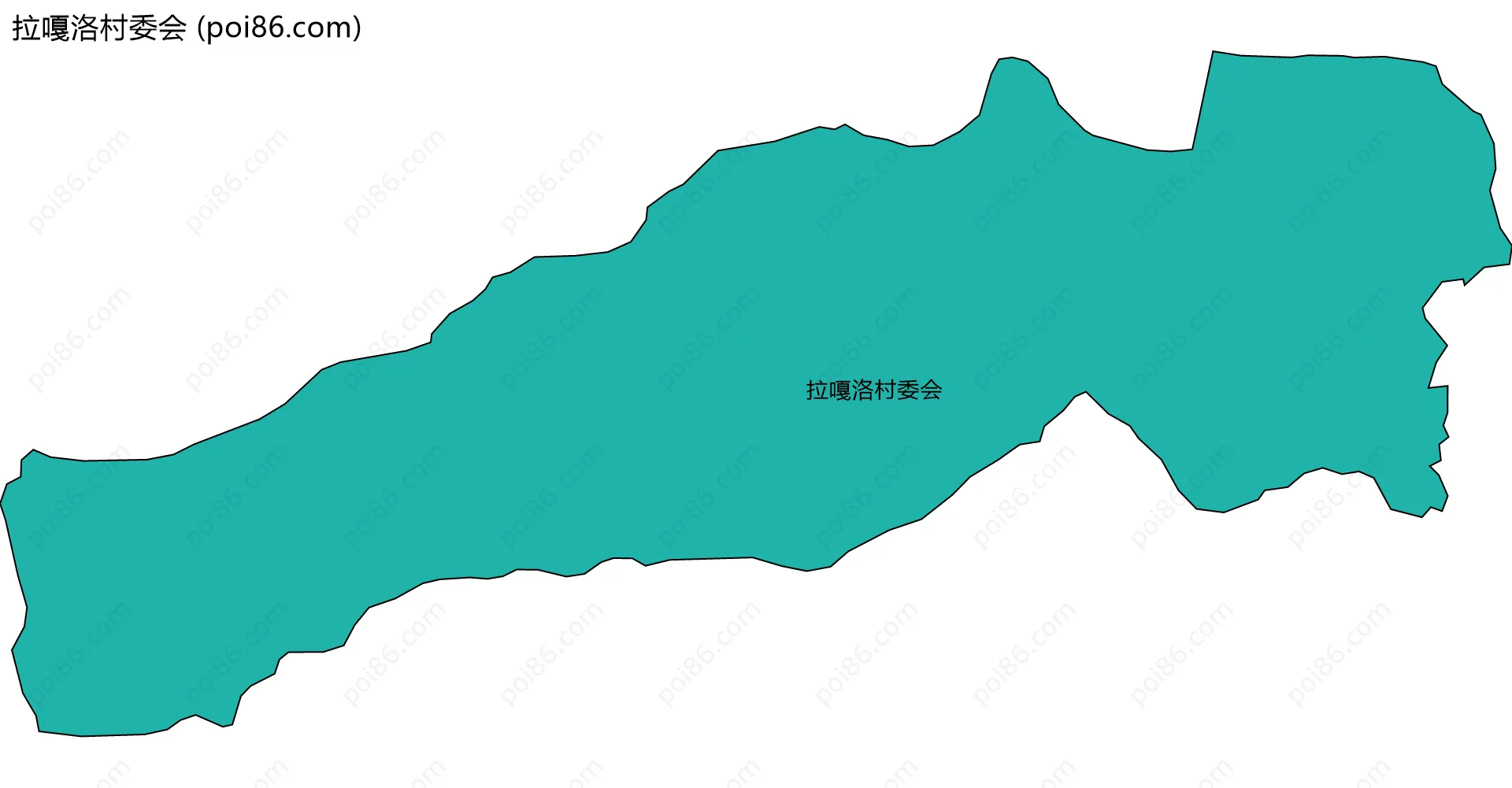 拉嘎洛村委会边界地图