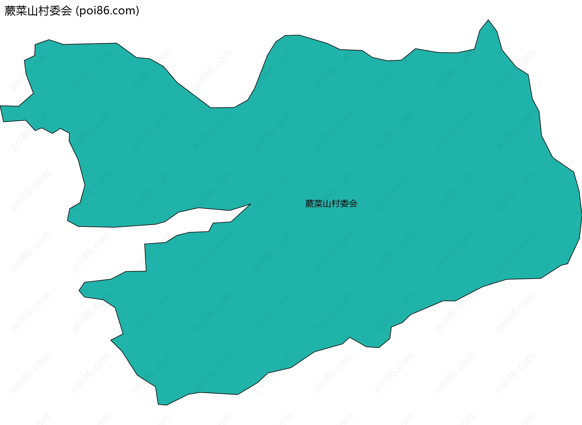 蕨菜山村委会边界地图