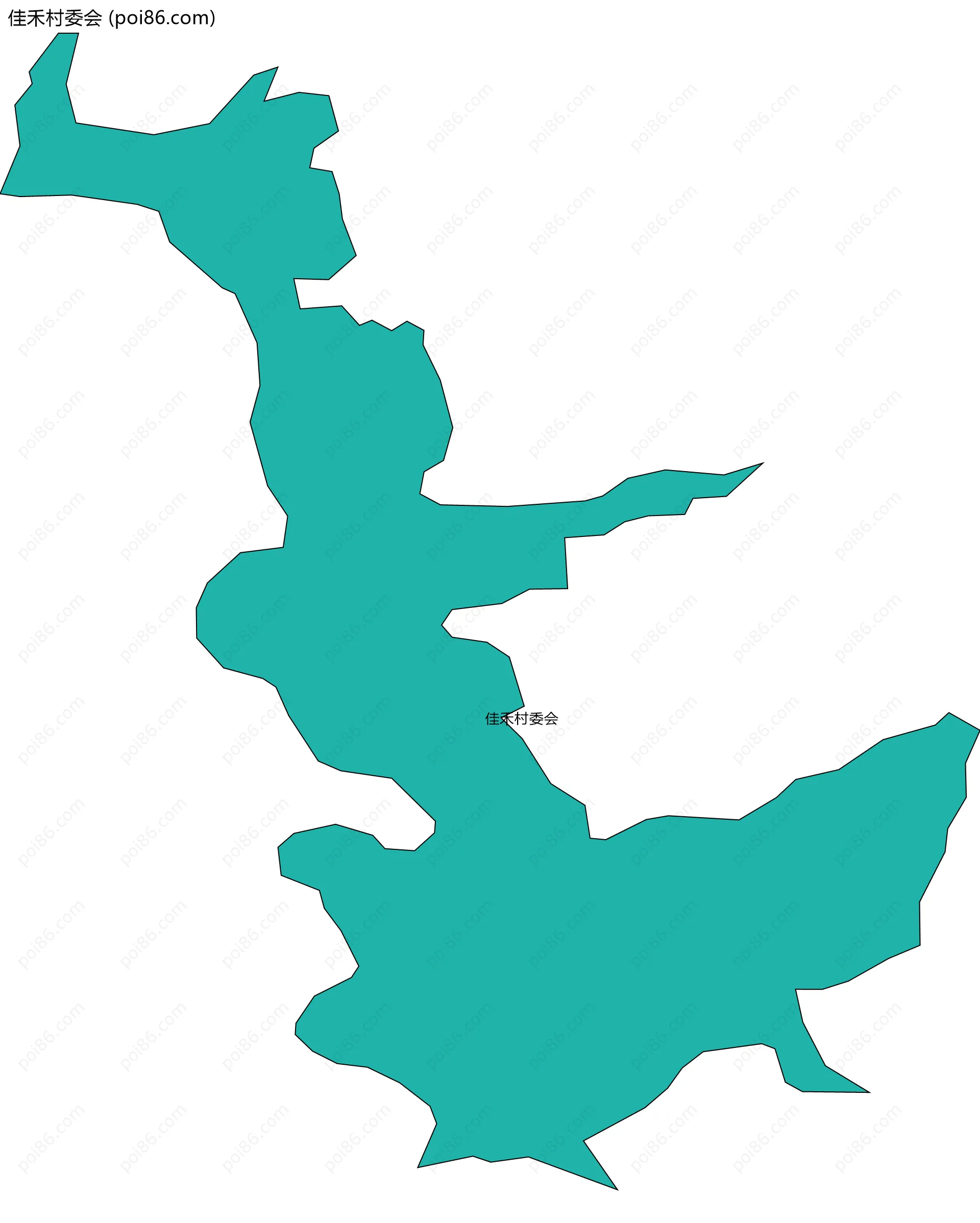 佳禾村委会边界地图