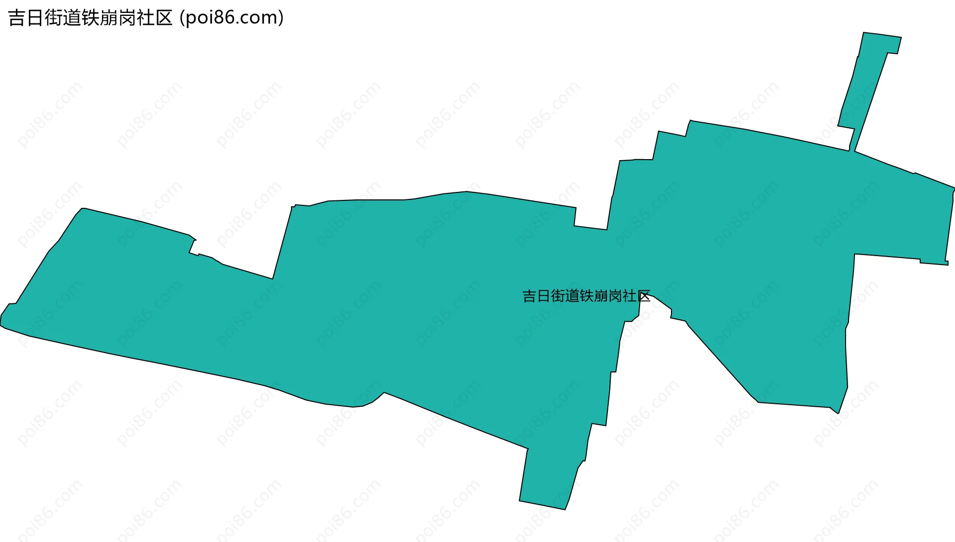 吉日街道铁崩岗社区边界地图