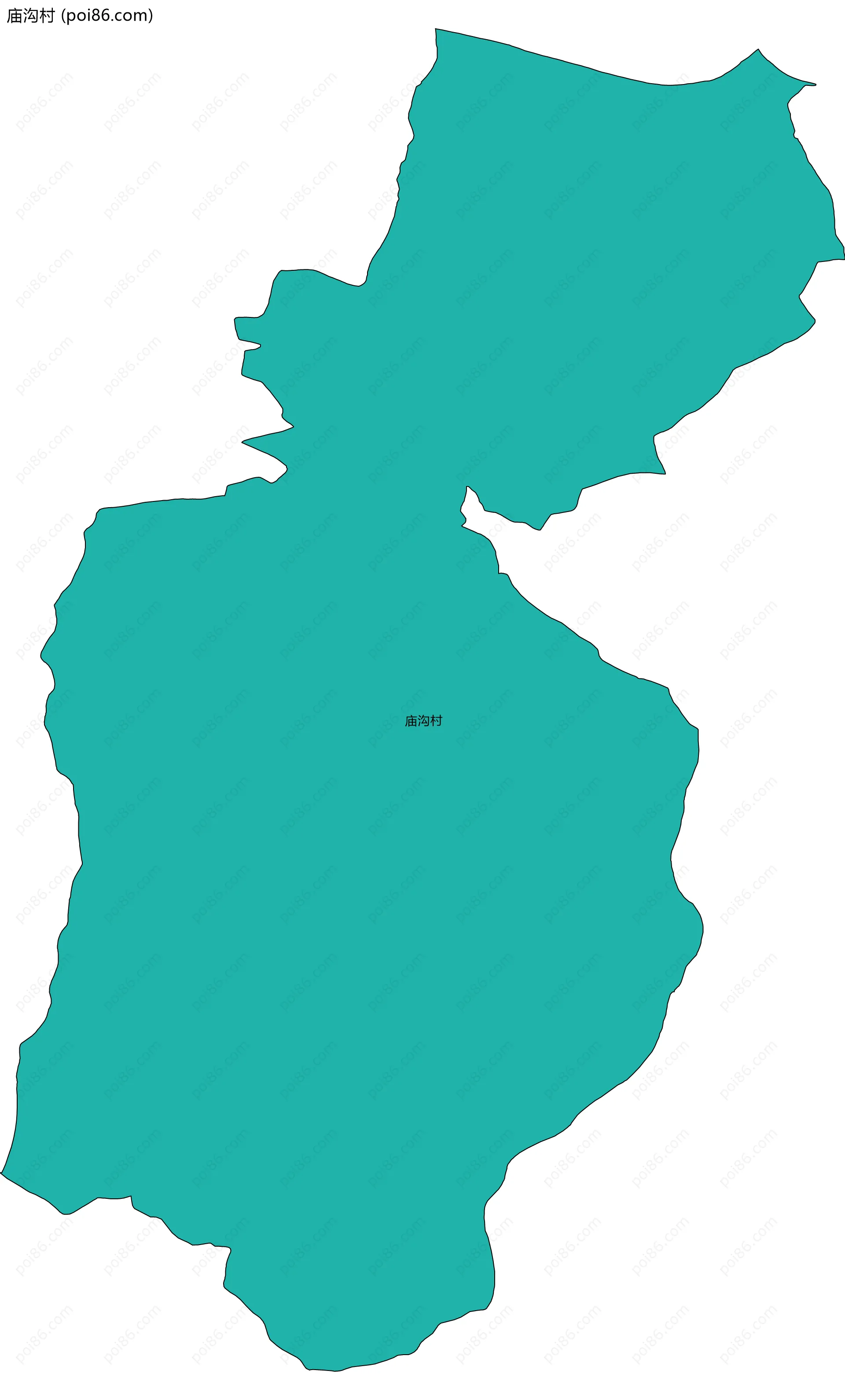 庙沟村边界地图