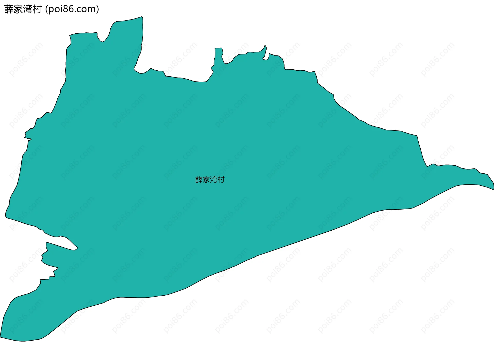 薛家湾村边界地图