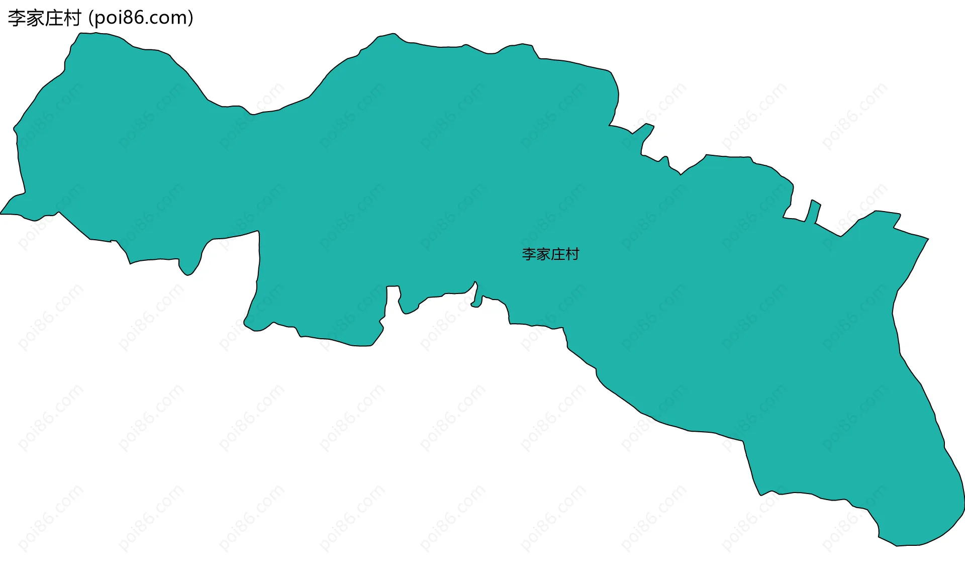 李家庄村边界地图