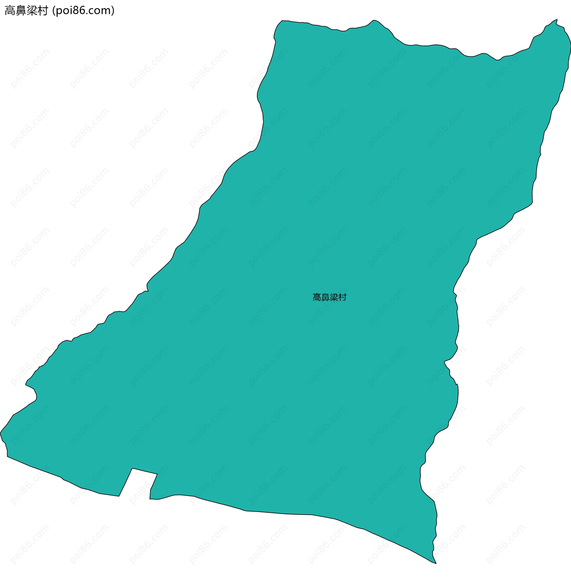 高鼻梁村边界地图