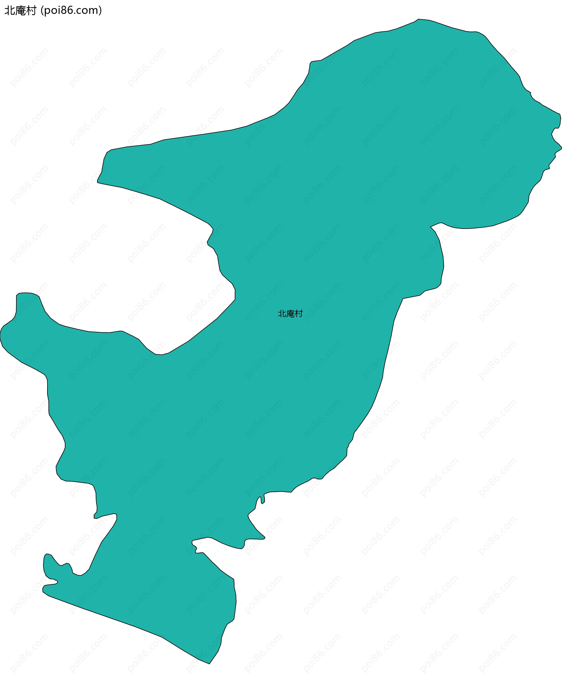 北庵村边界地图