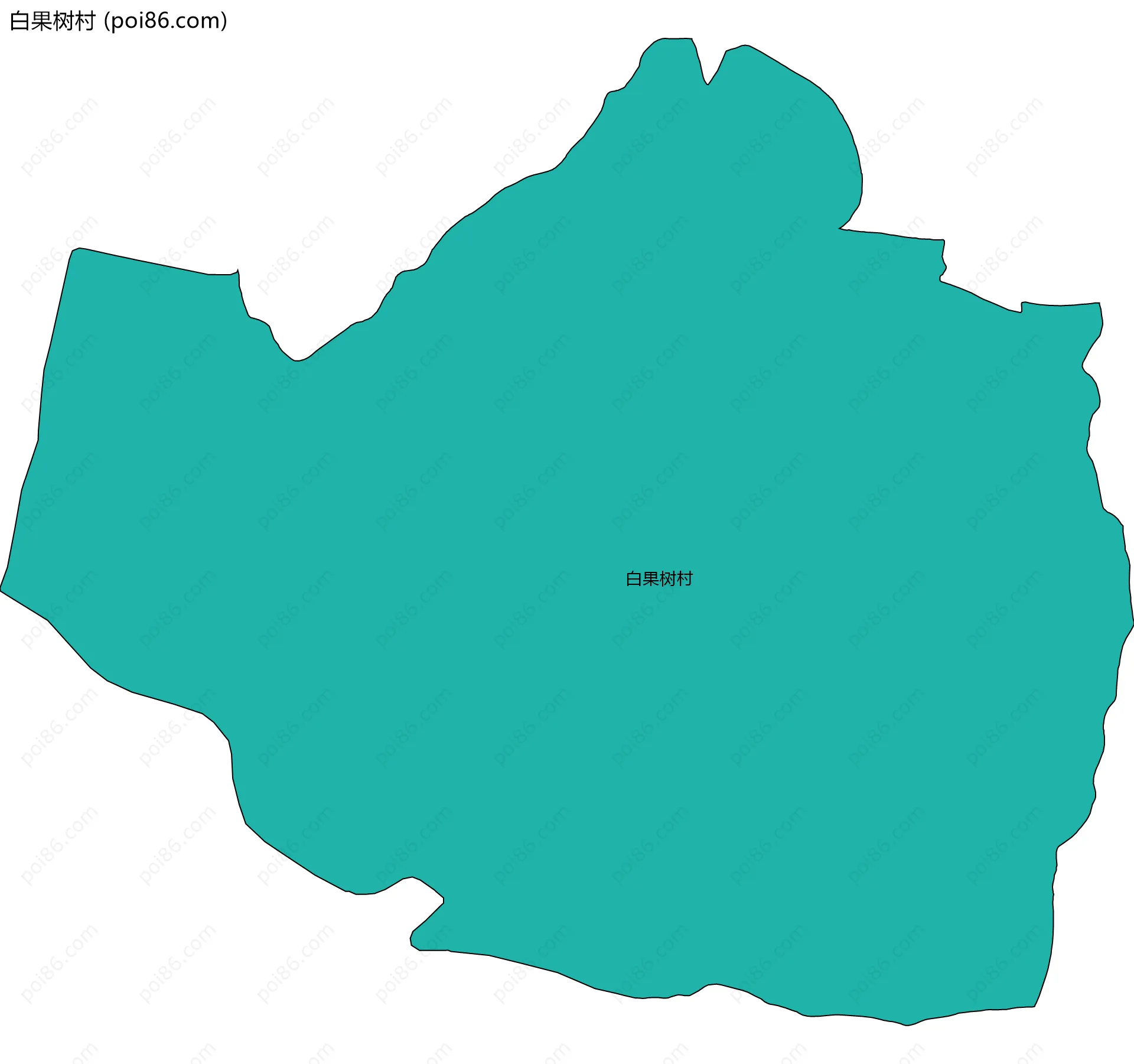 白果树村边界地图