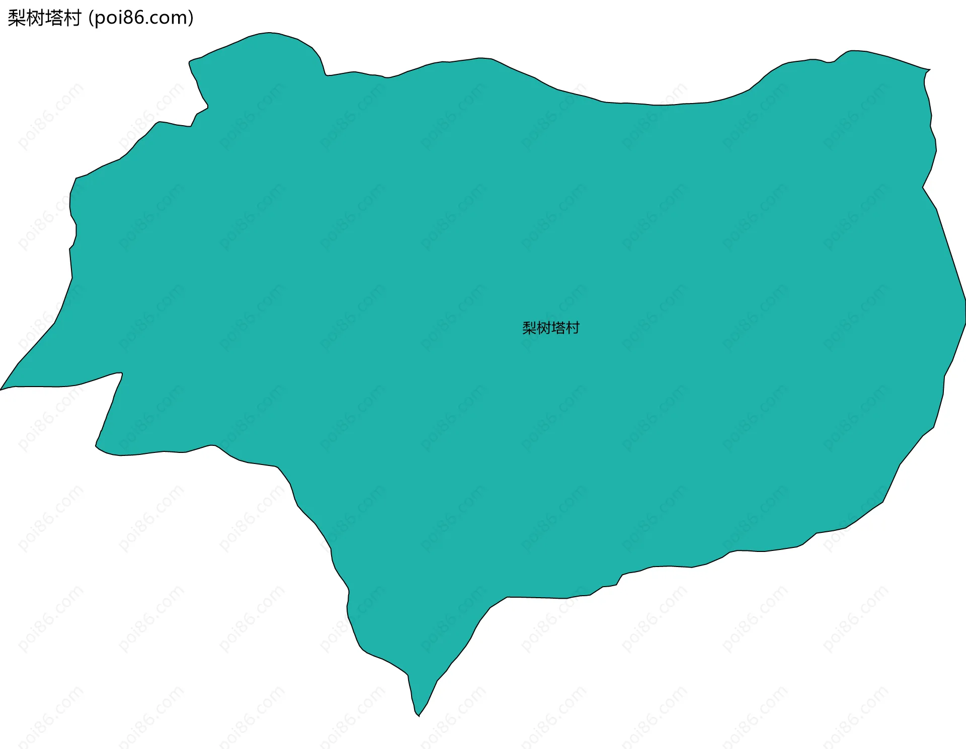 梨树塔村边界地图