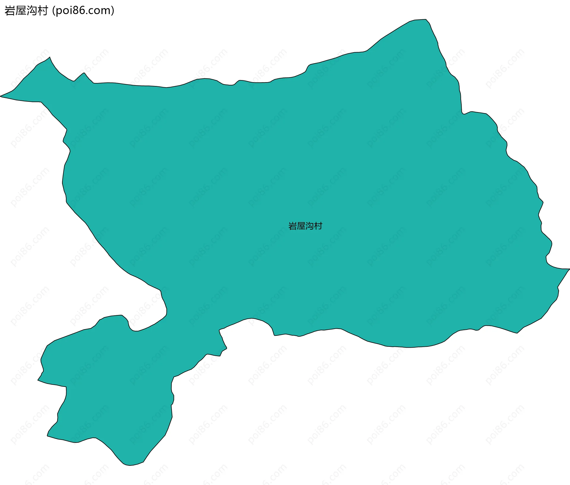岩屋沟村边界地图