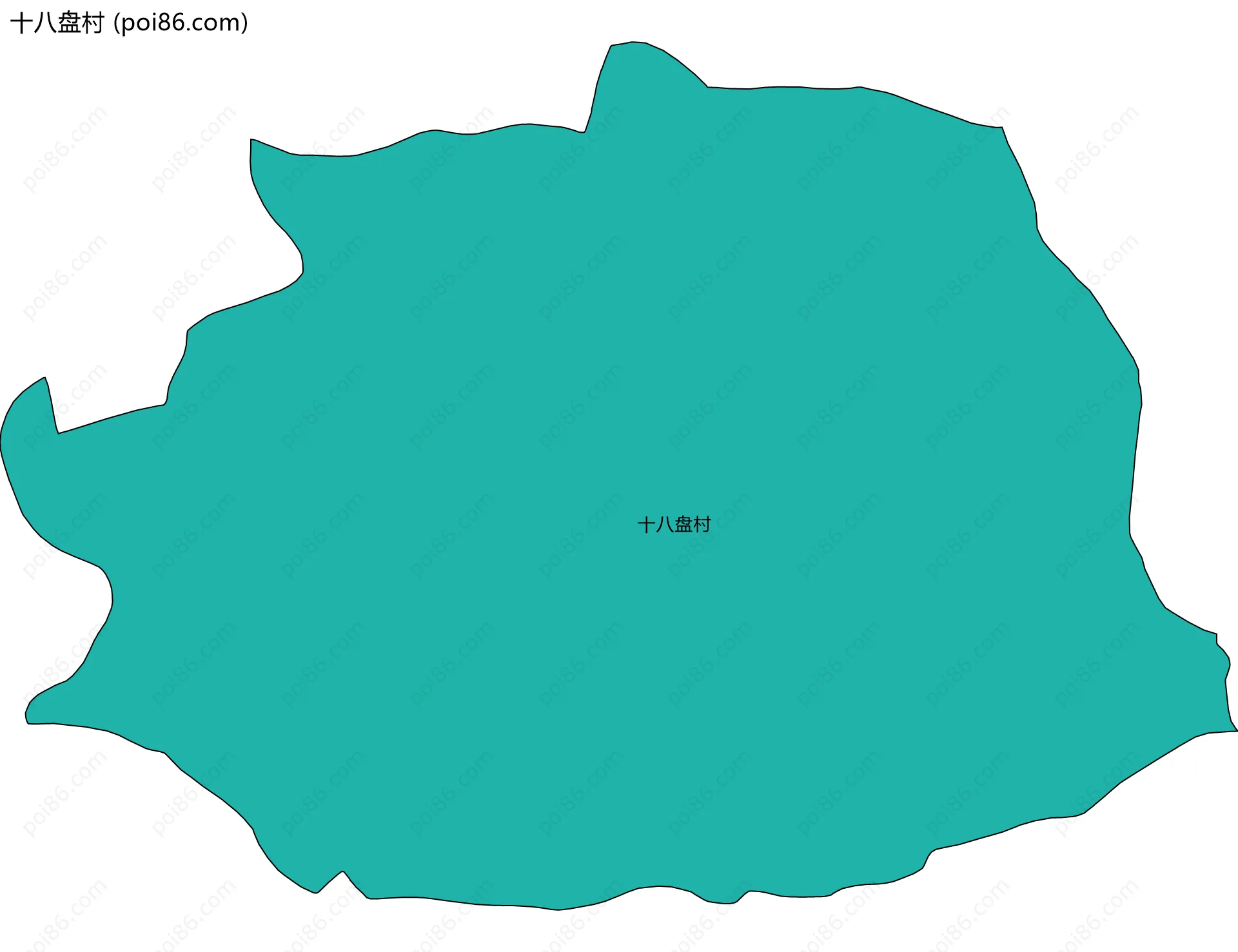 十八盘村边界地图
