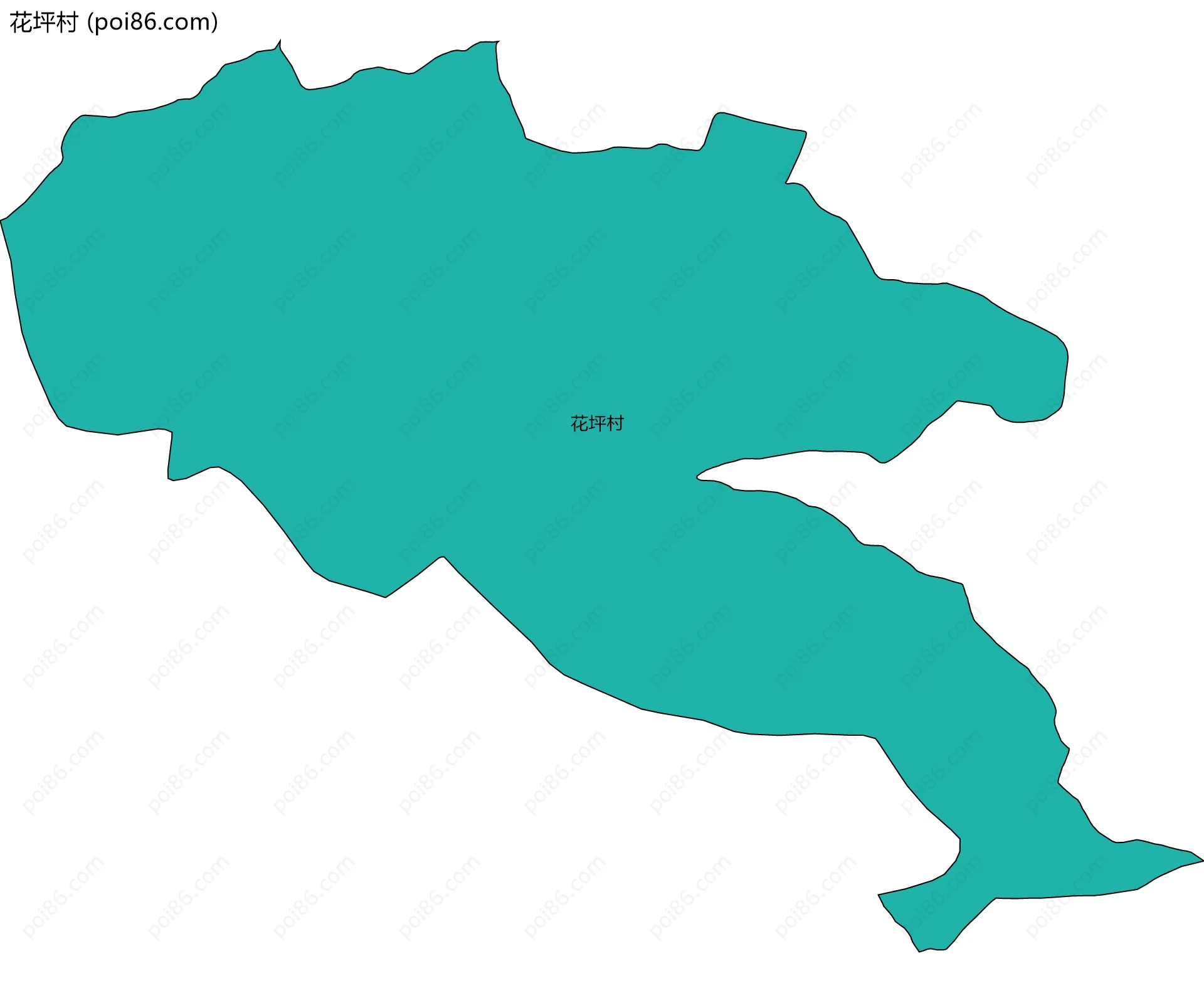 花坪村边界地图