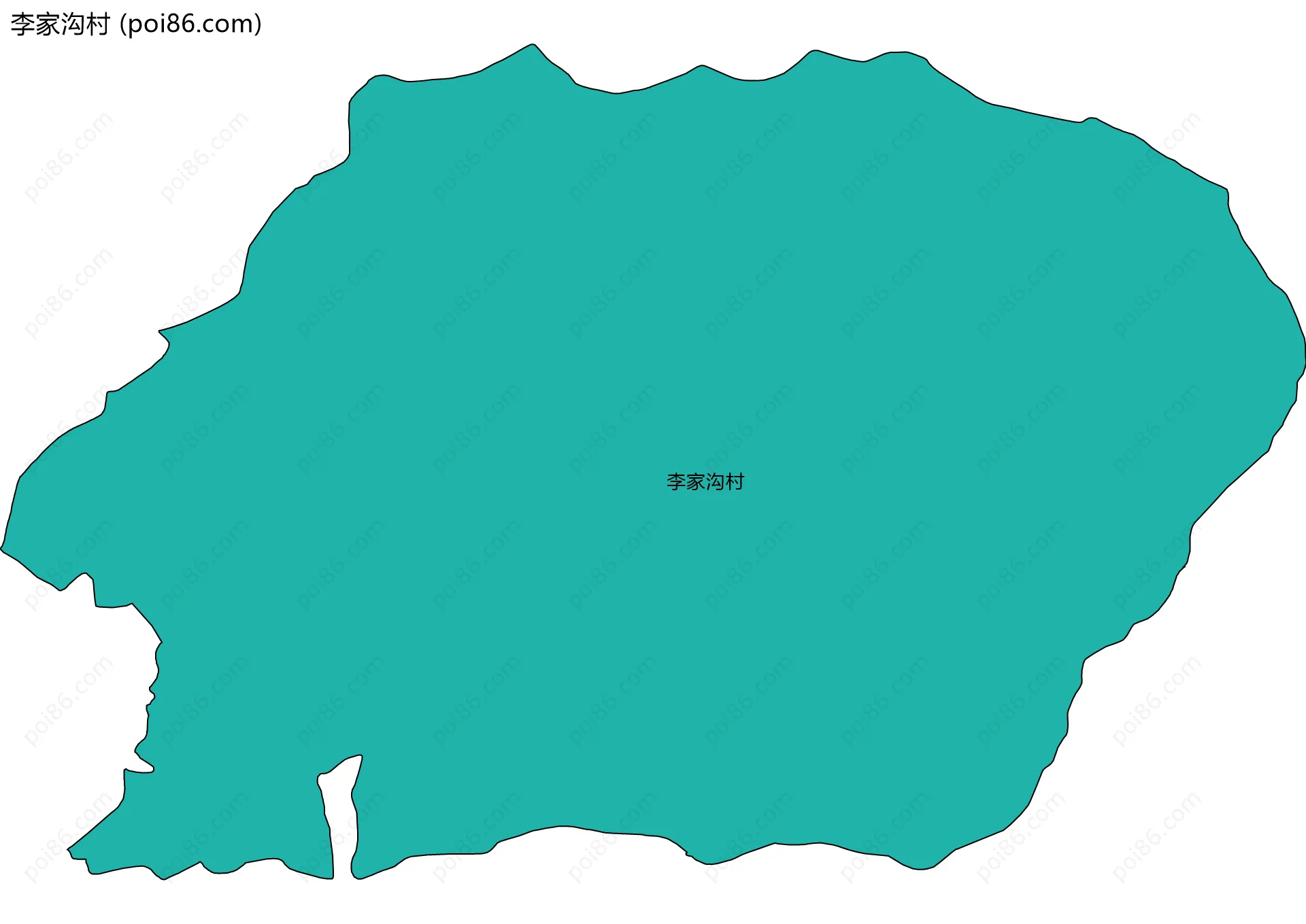 李家沟村边界地图