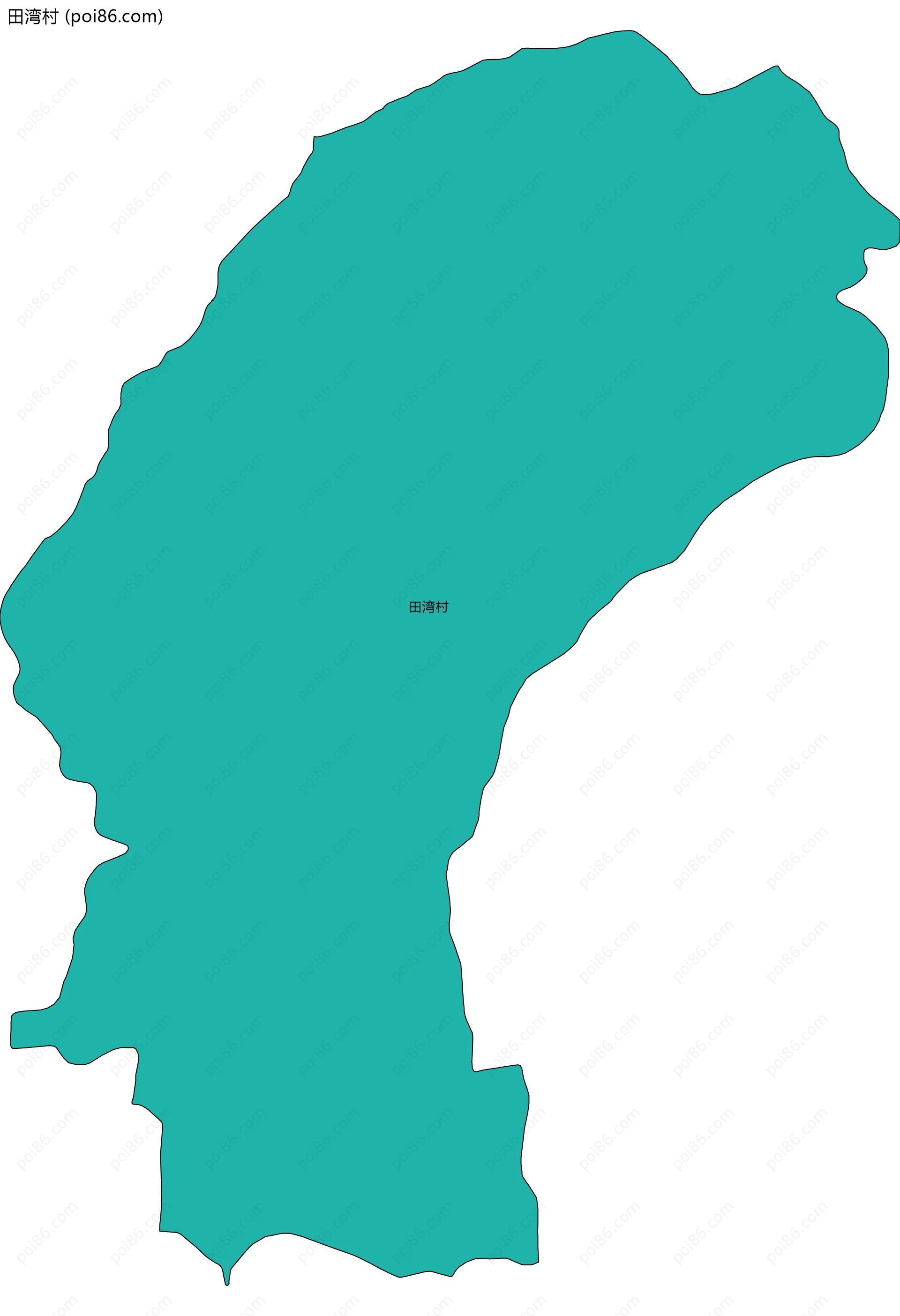 田湾村边界地图