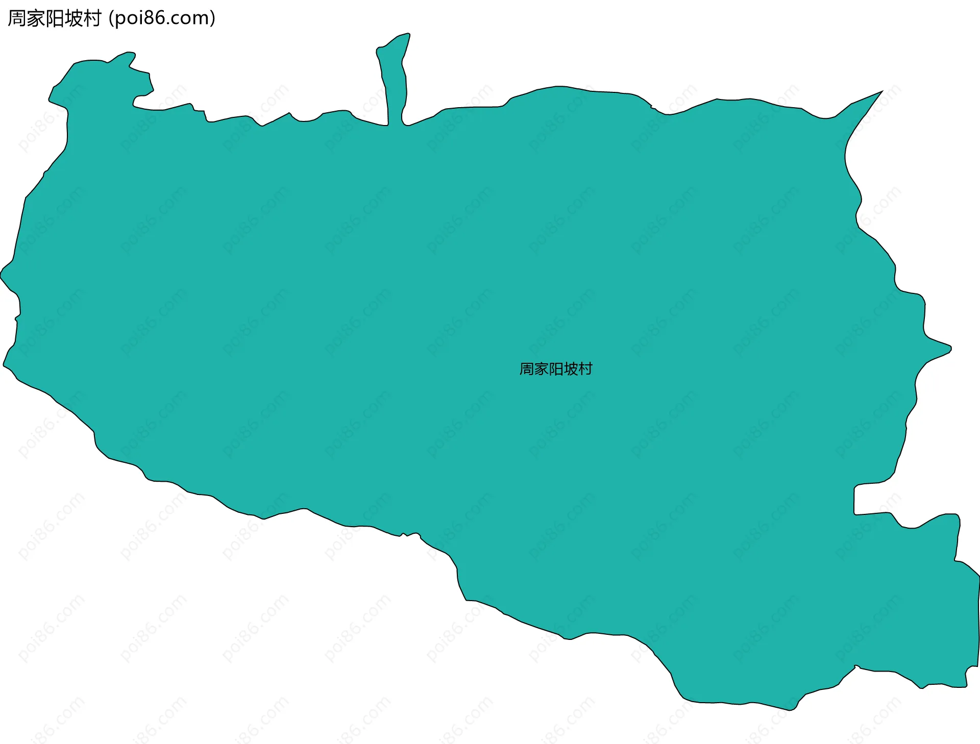 周家阳坡村边界地图