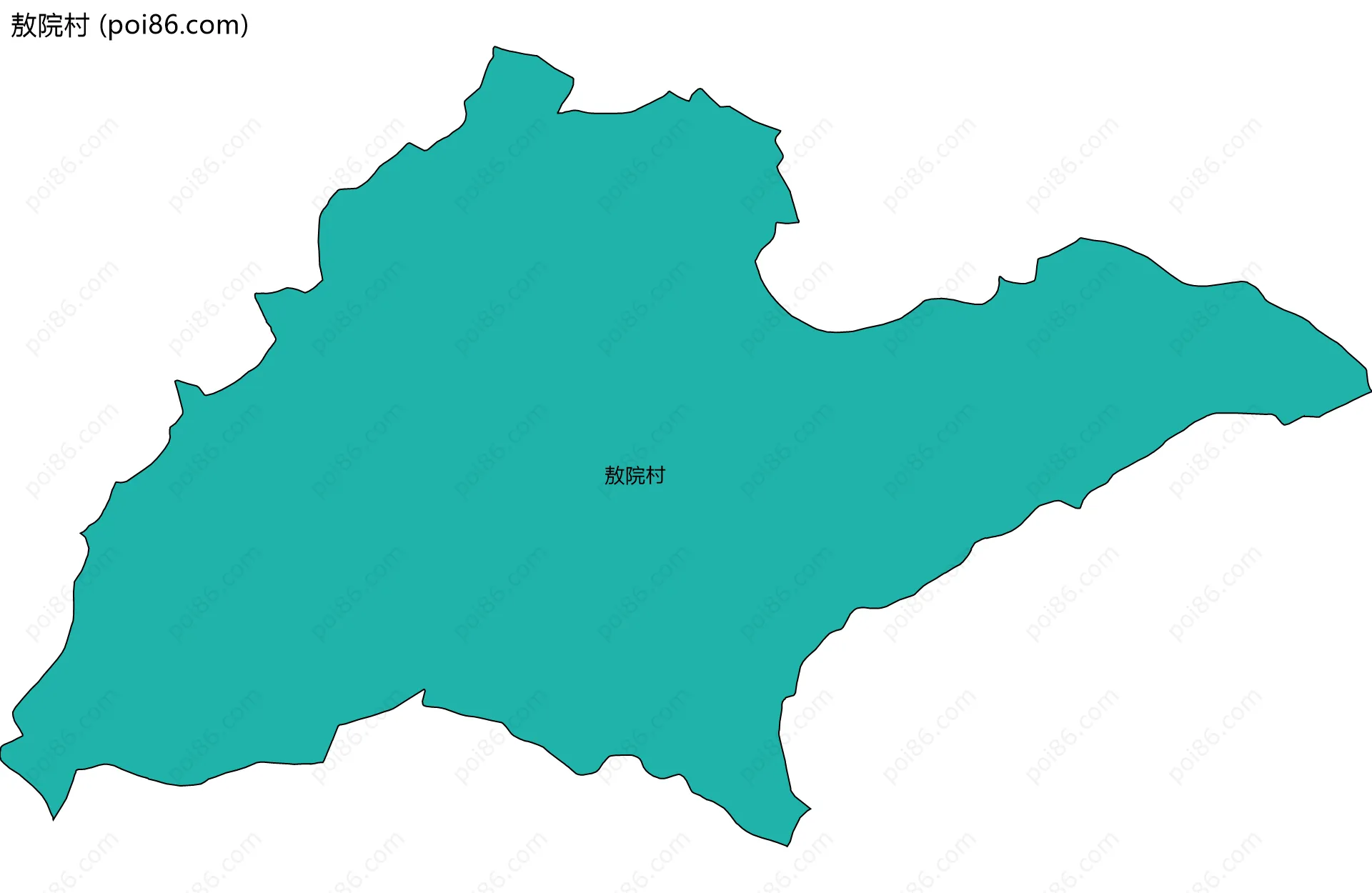 敖院村边界地图