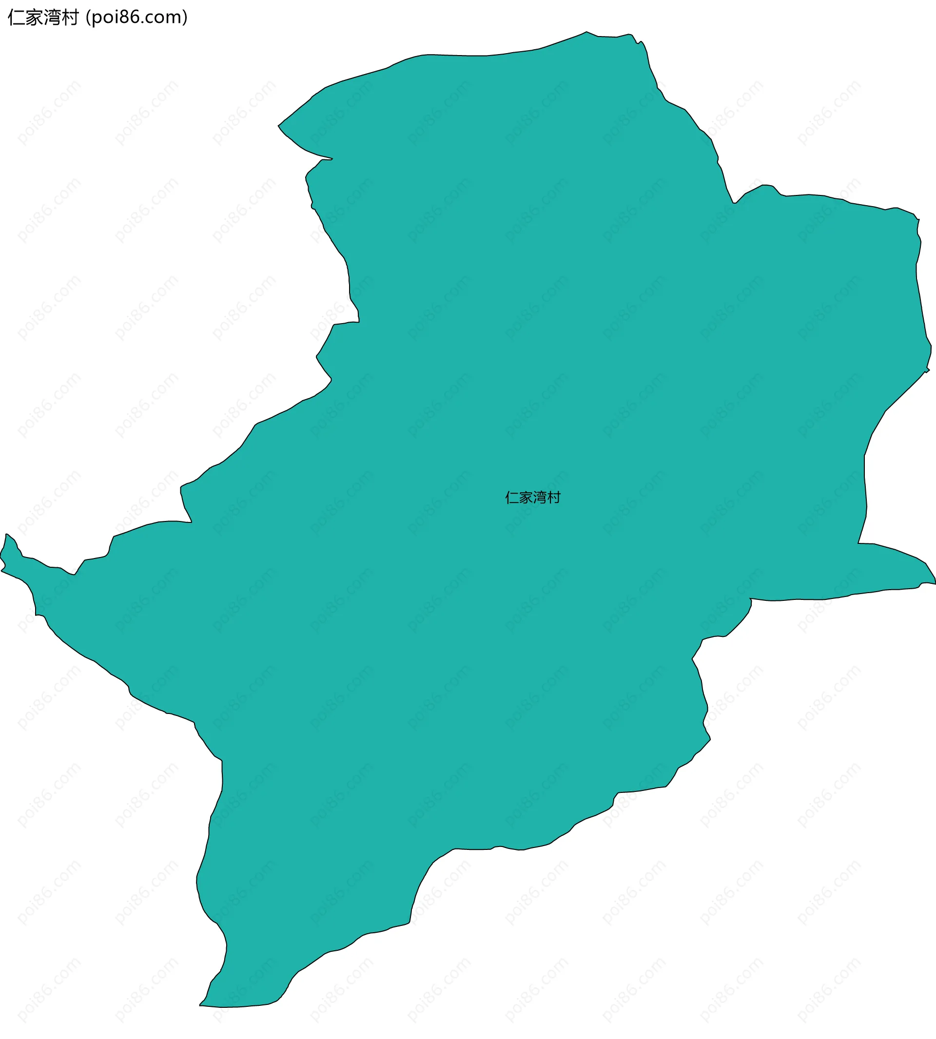 仁家湾村边界地图