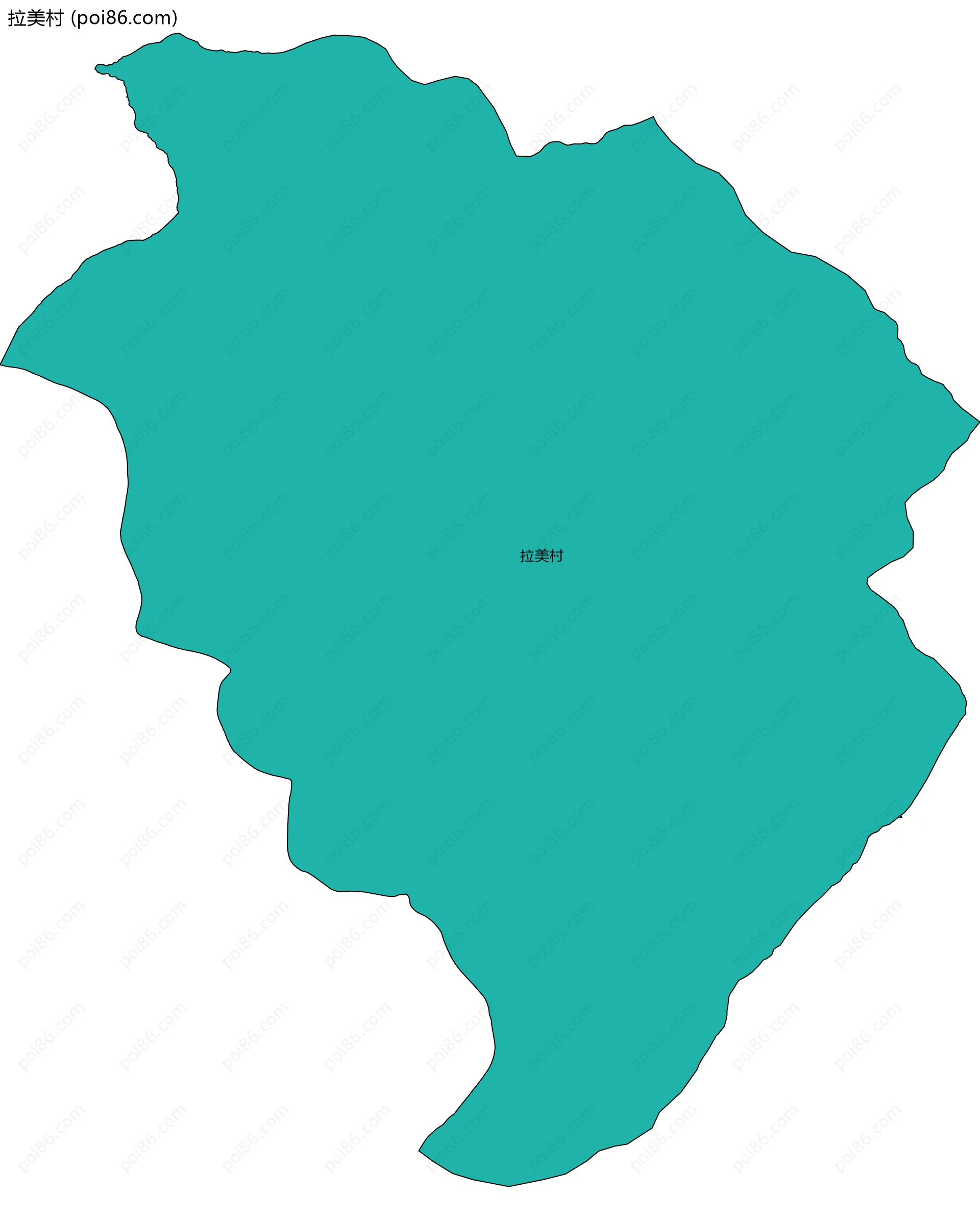 拉美村边界地图