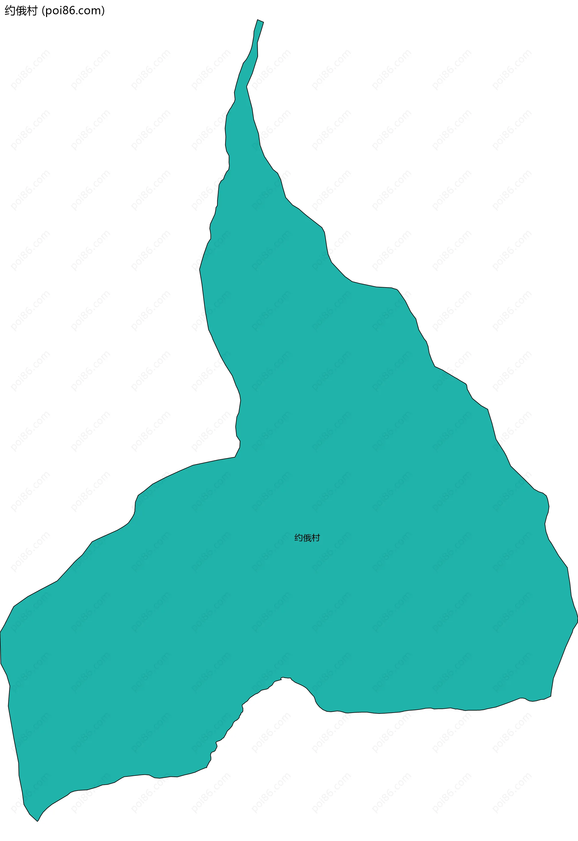 约俄村边界地图