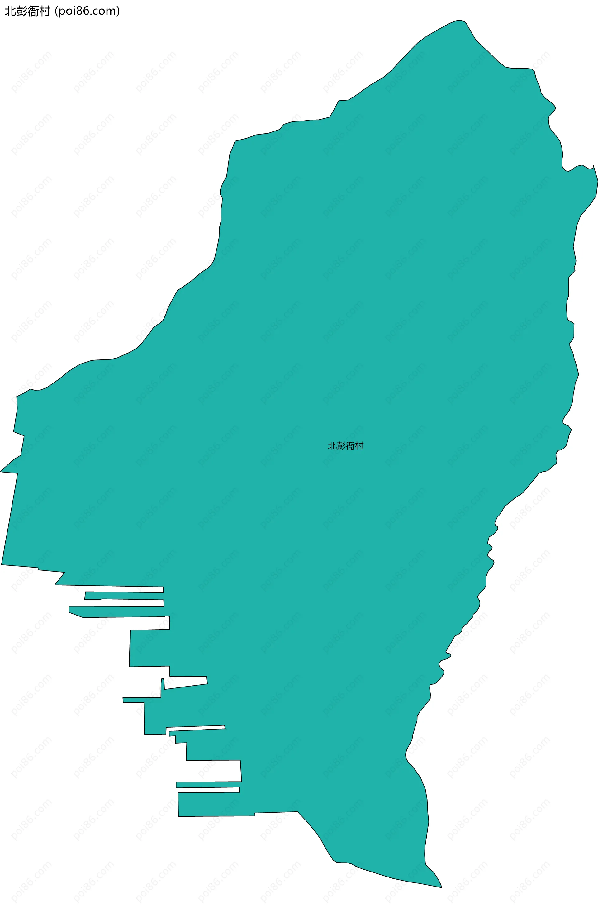 北彭衙村边界地图