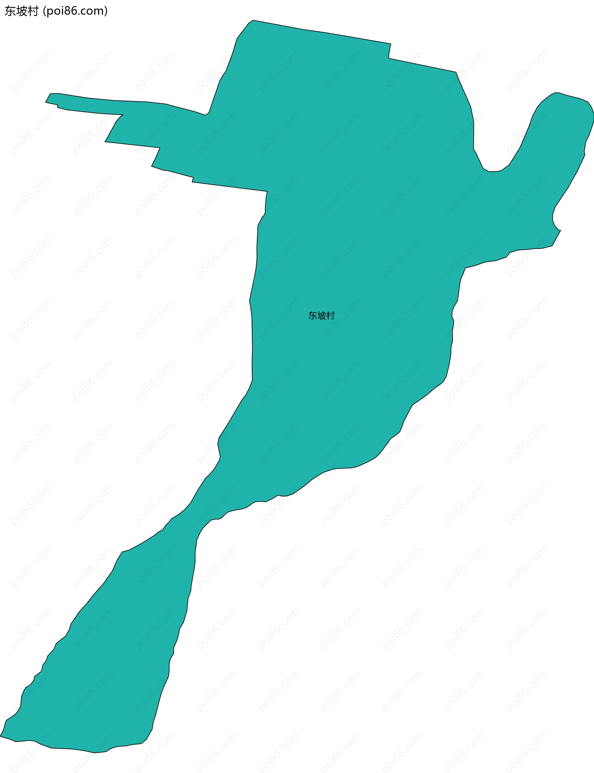 东坡村边界地图