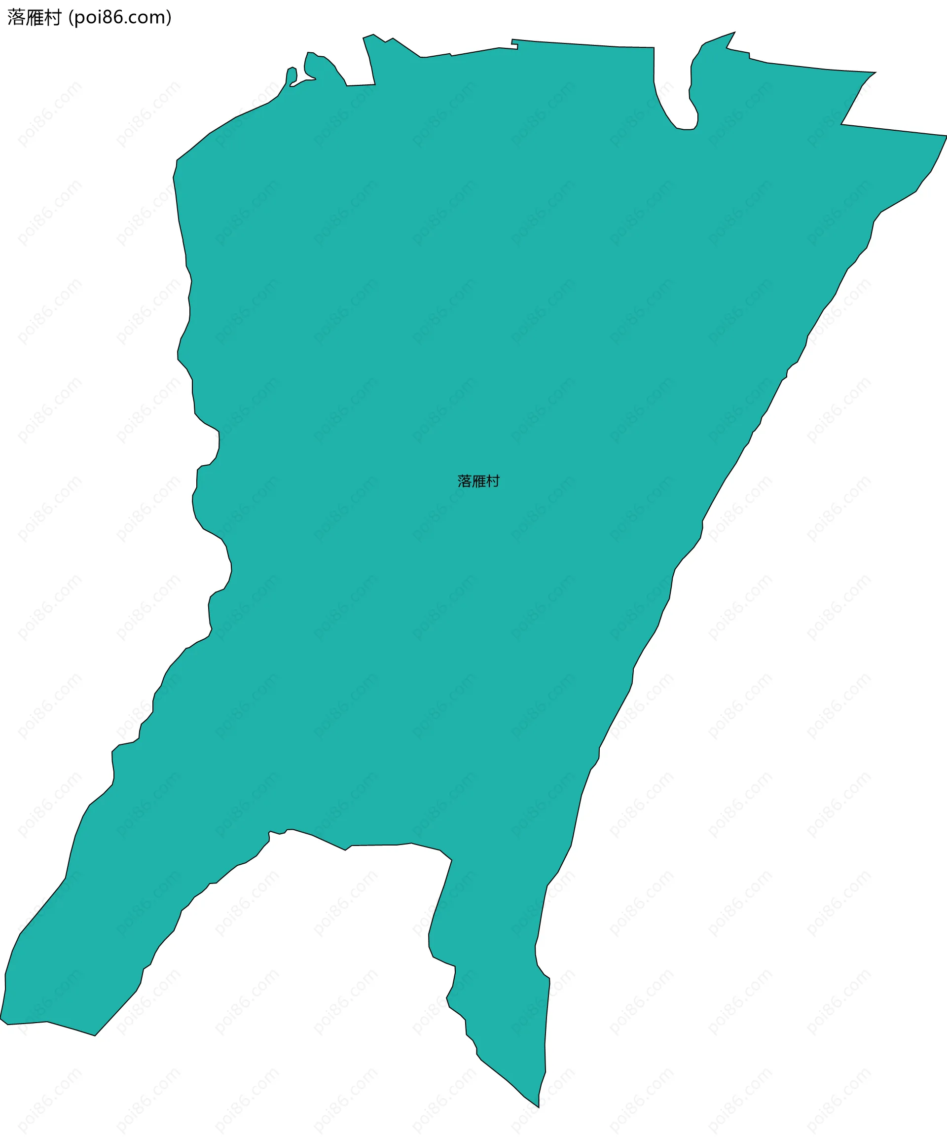 落雁村边界地图