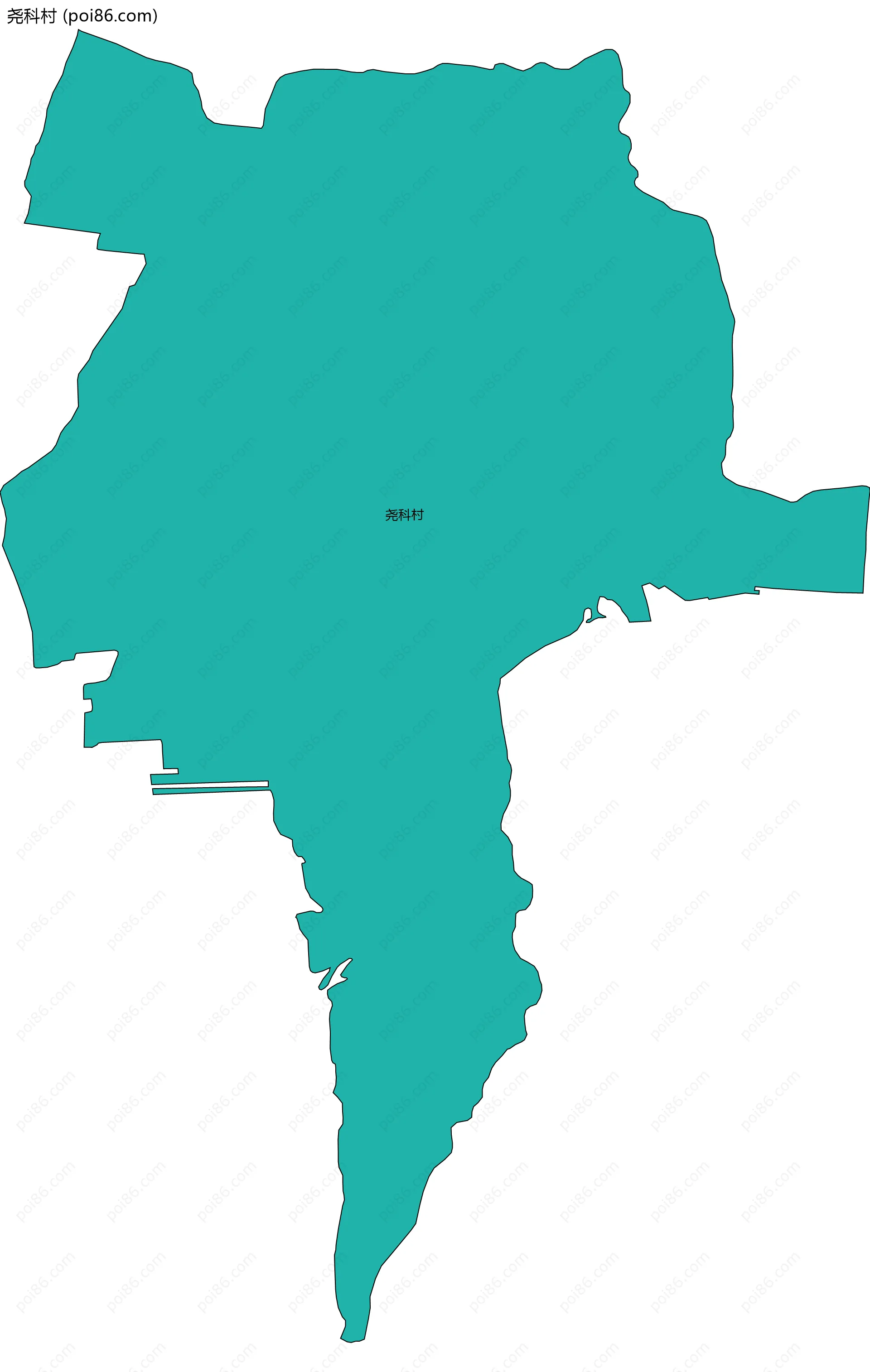 尧科村边界地图