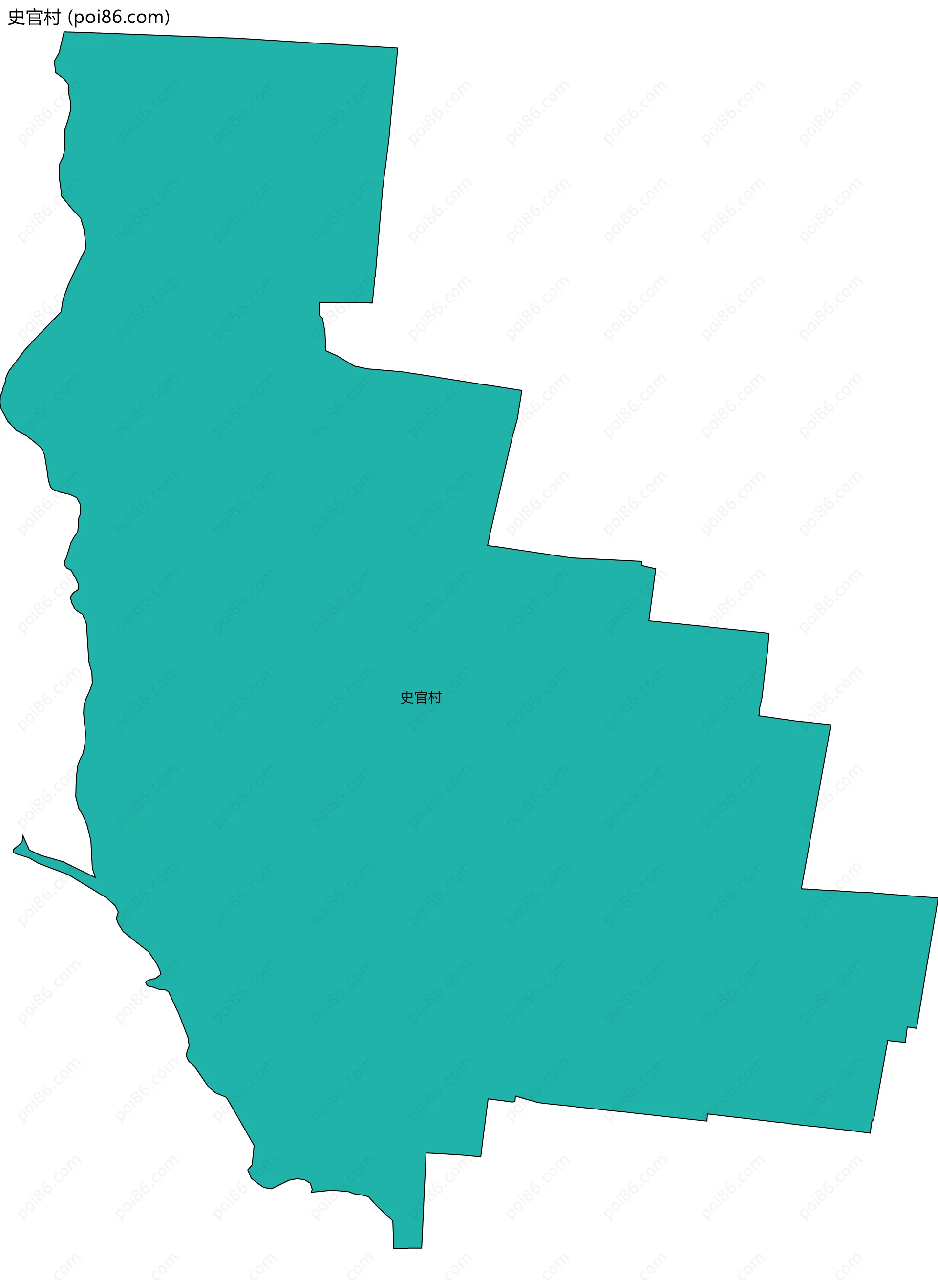 史官村边界地图