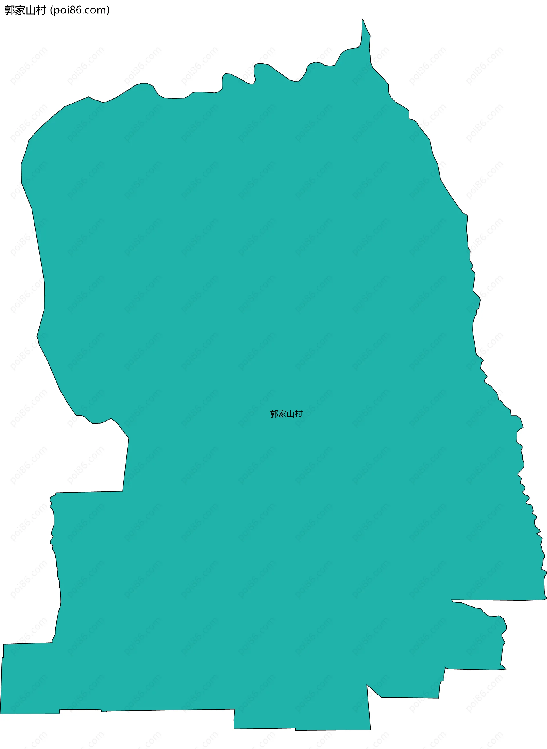 郭家山村边界地图