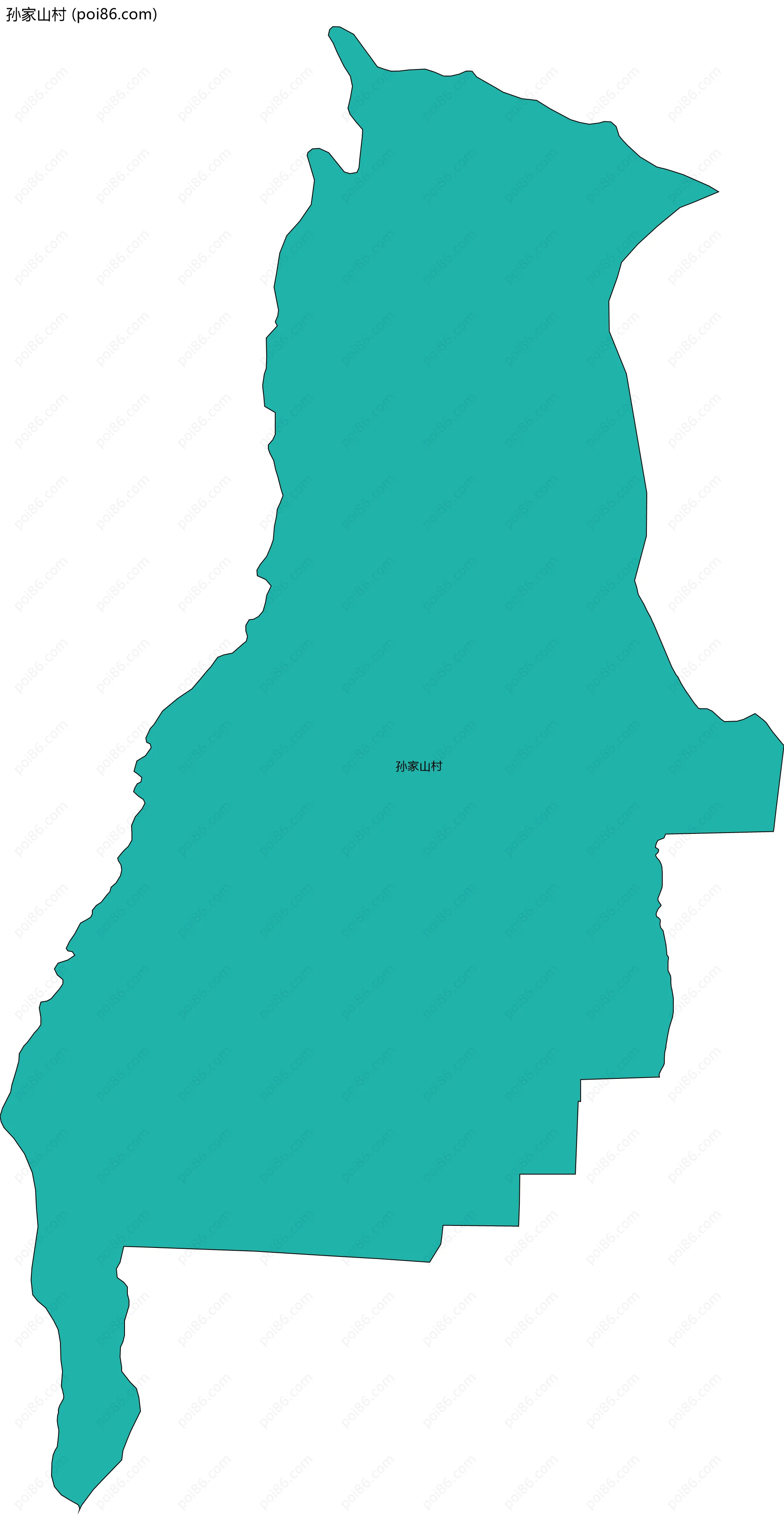 孙家山村边界地图