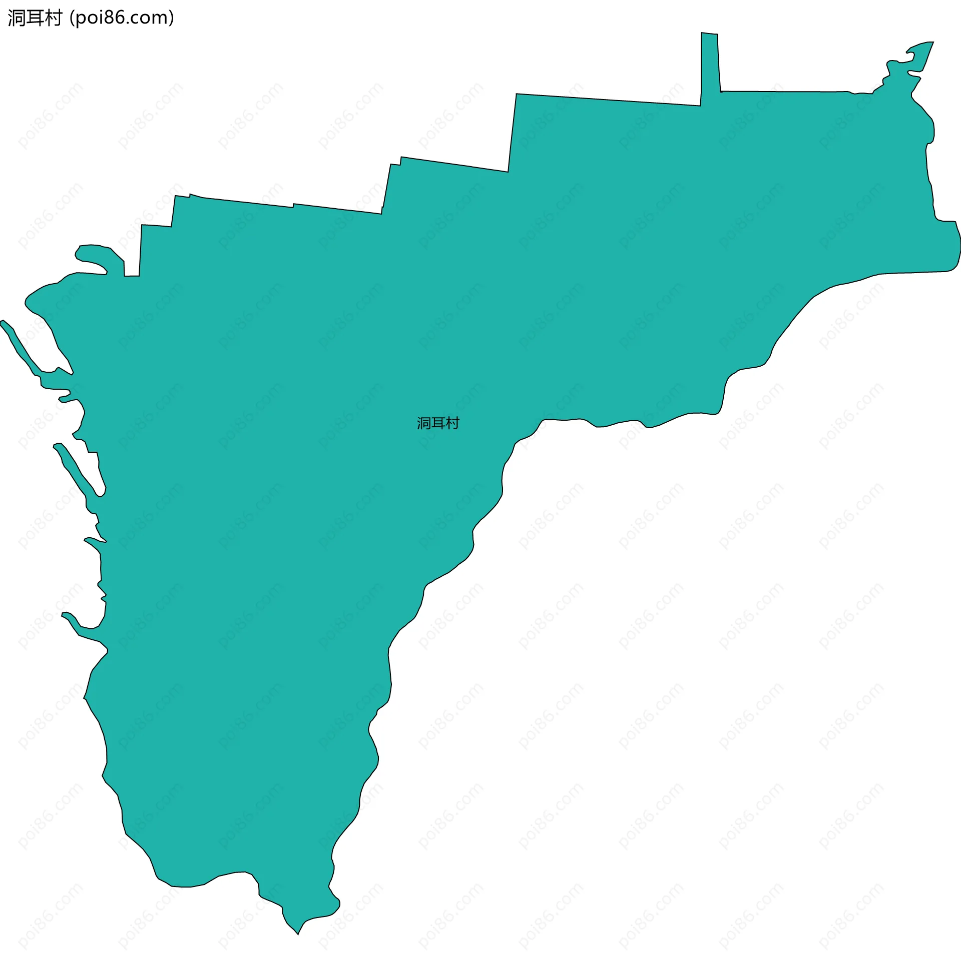 洞耳村边界地图