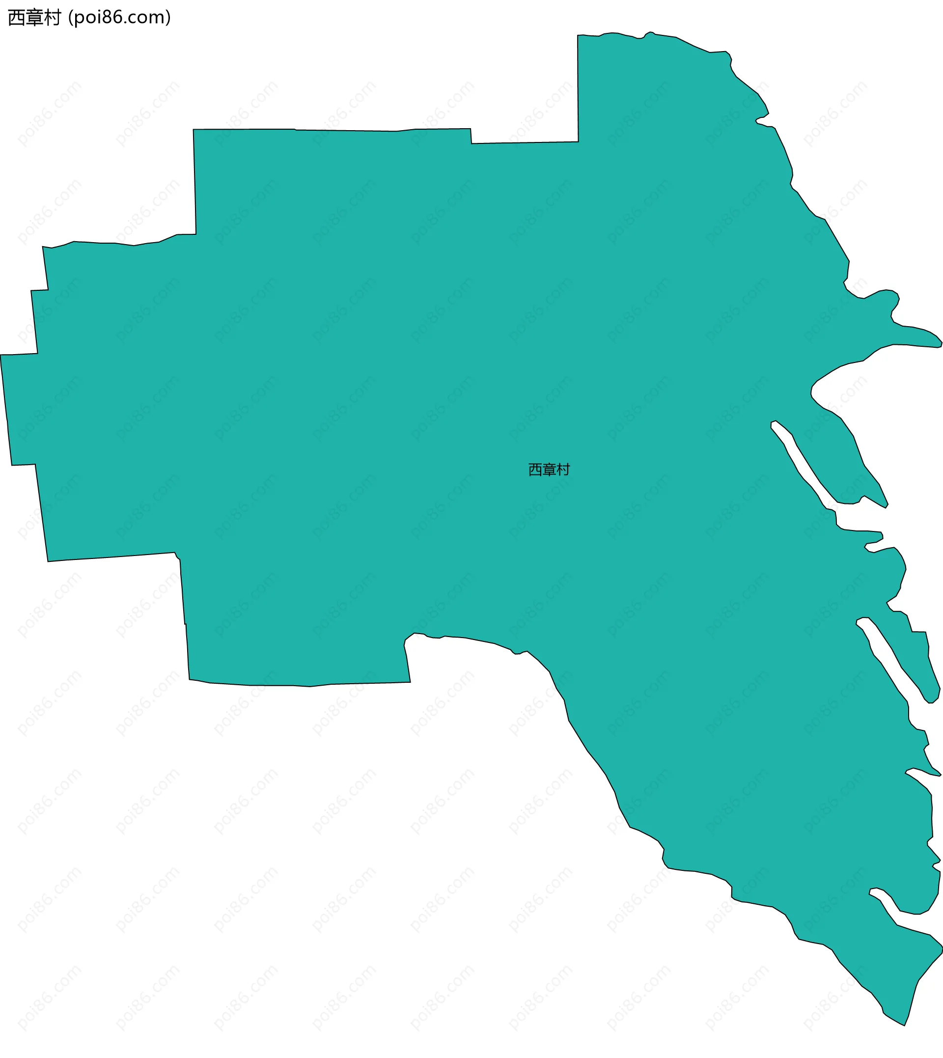 西章村边界地图
