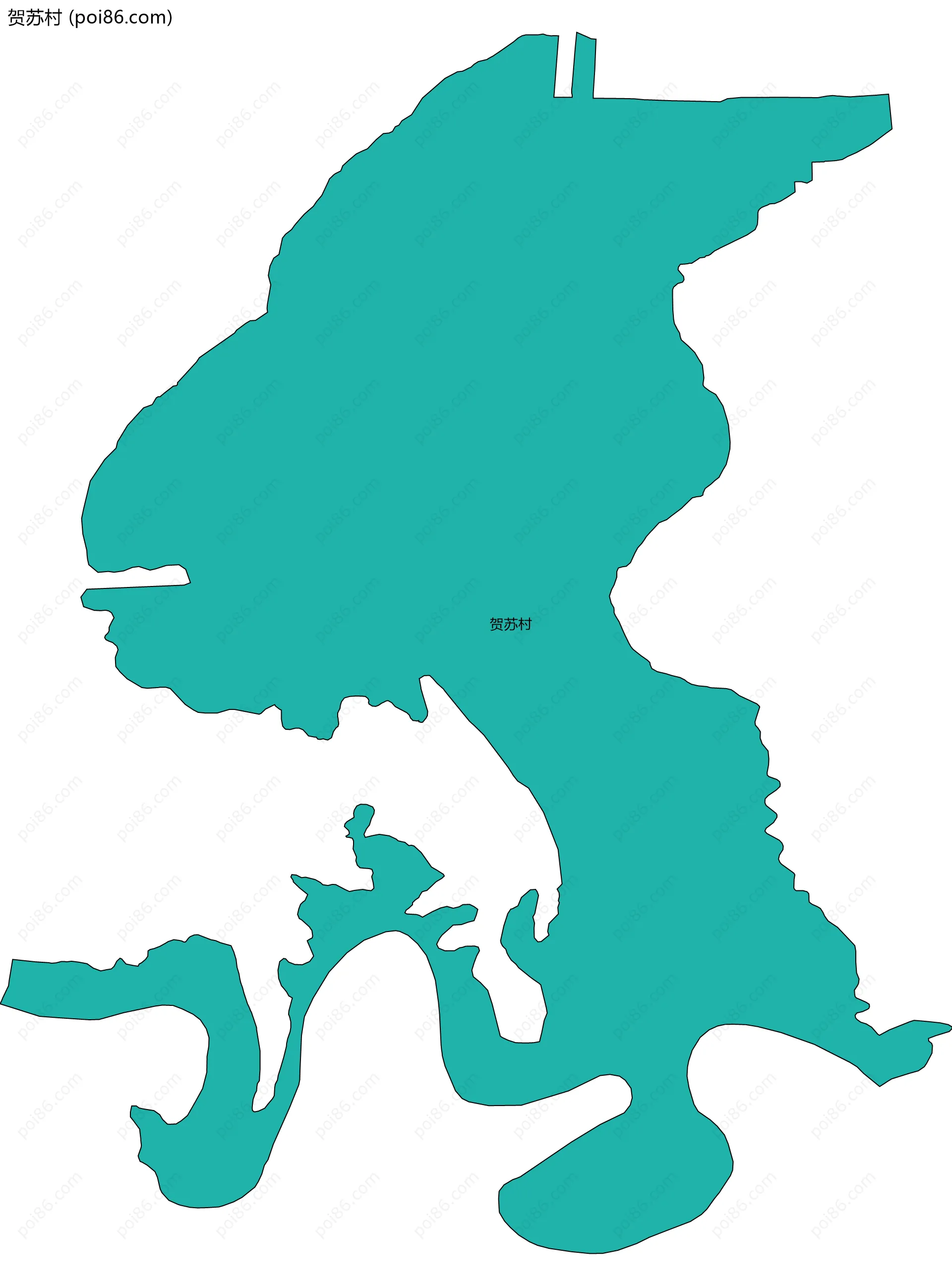 贺苏村边界地图