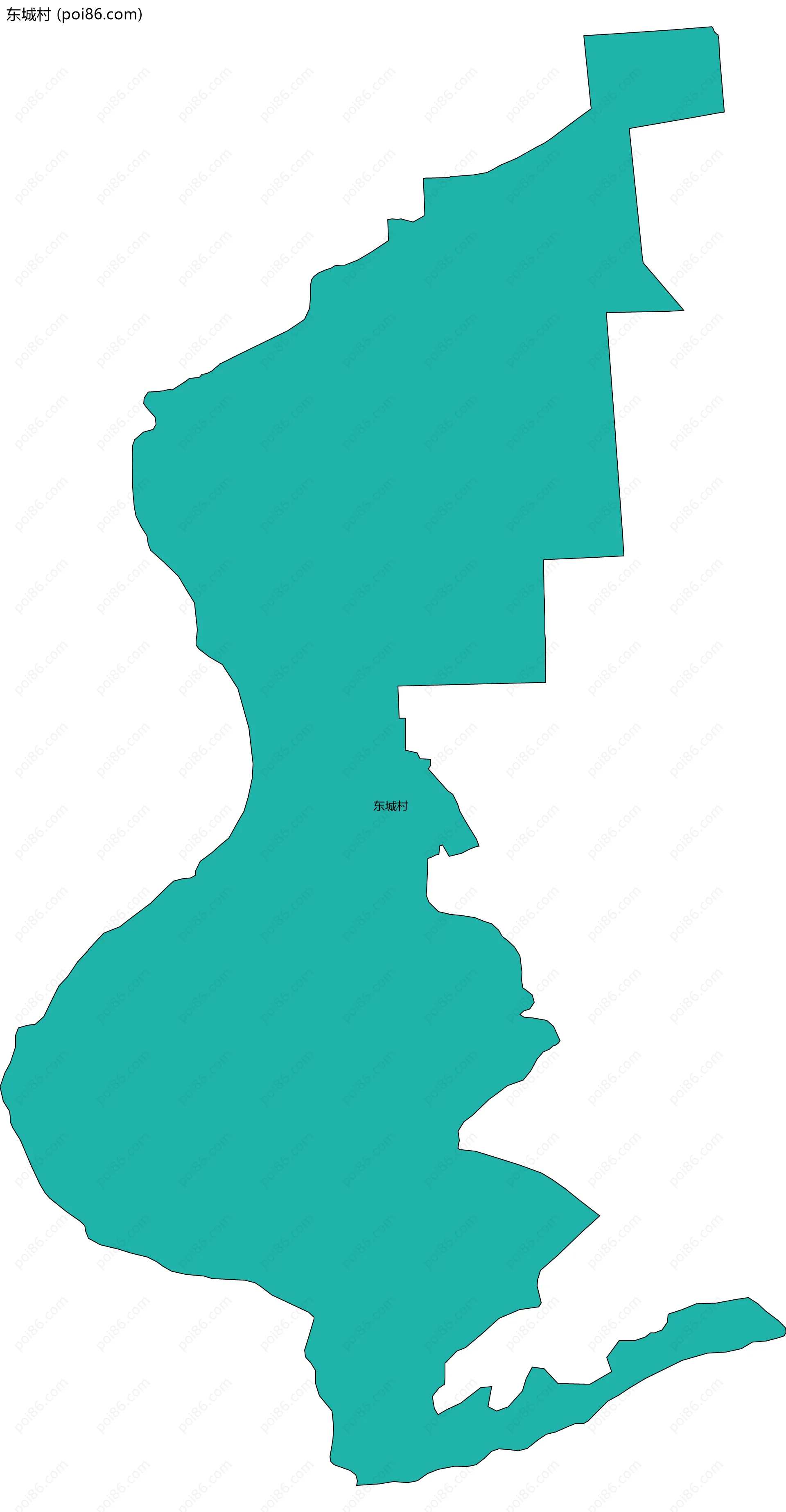 东城村边界地图