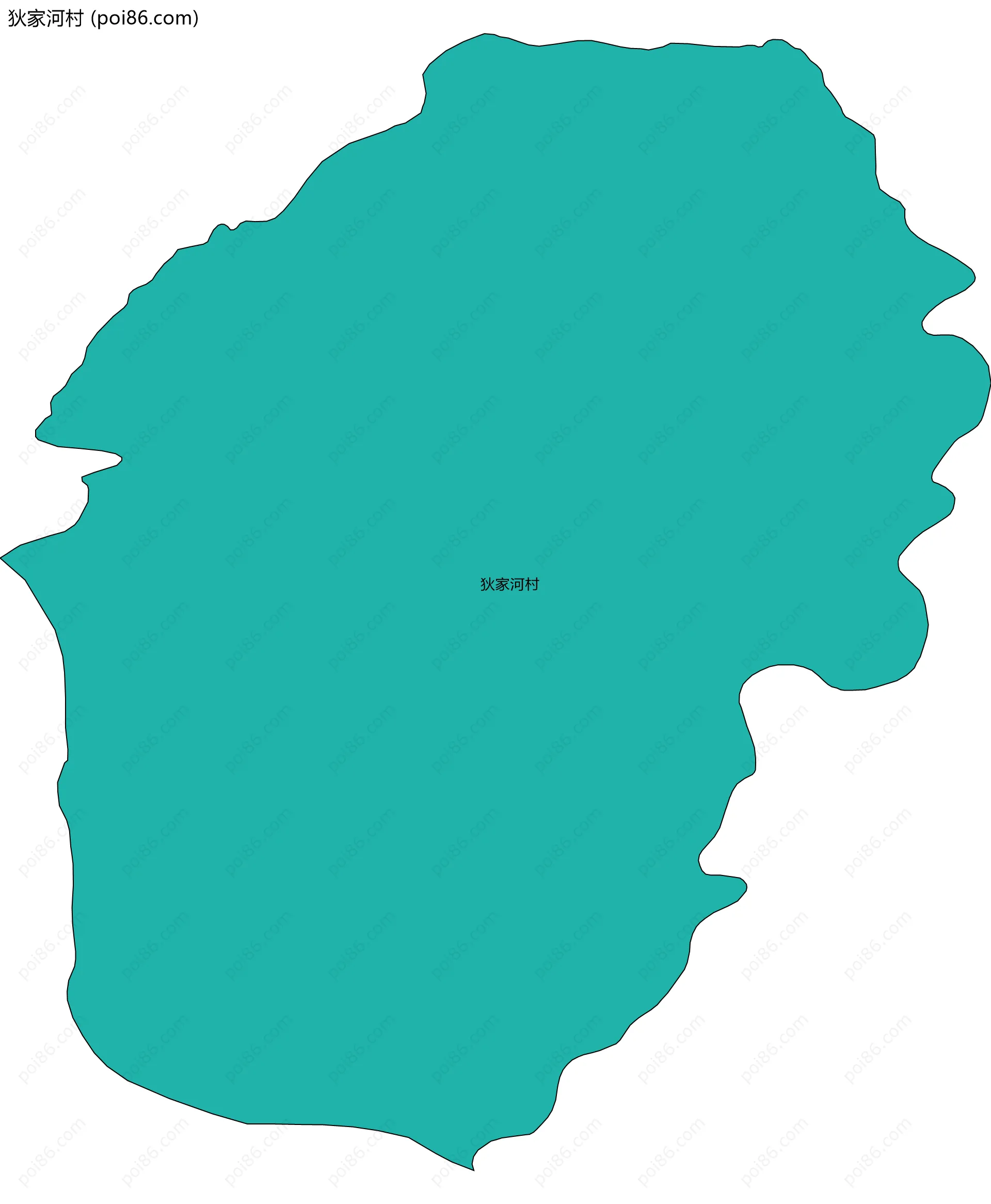 狄家河村边界地图