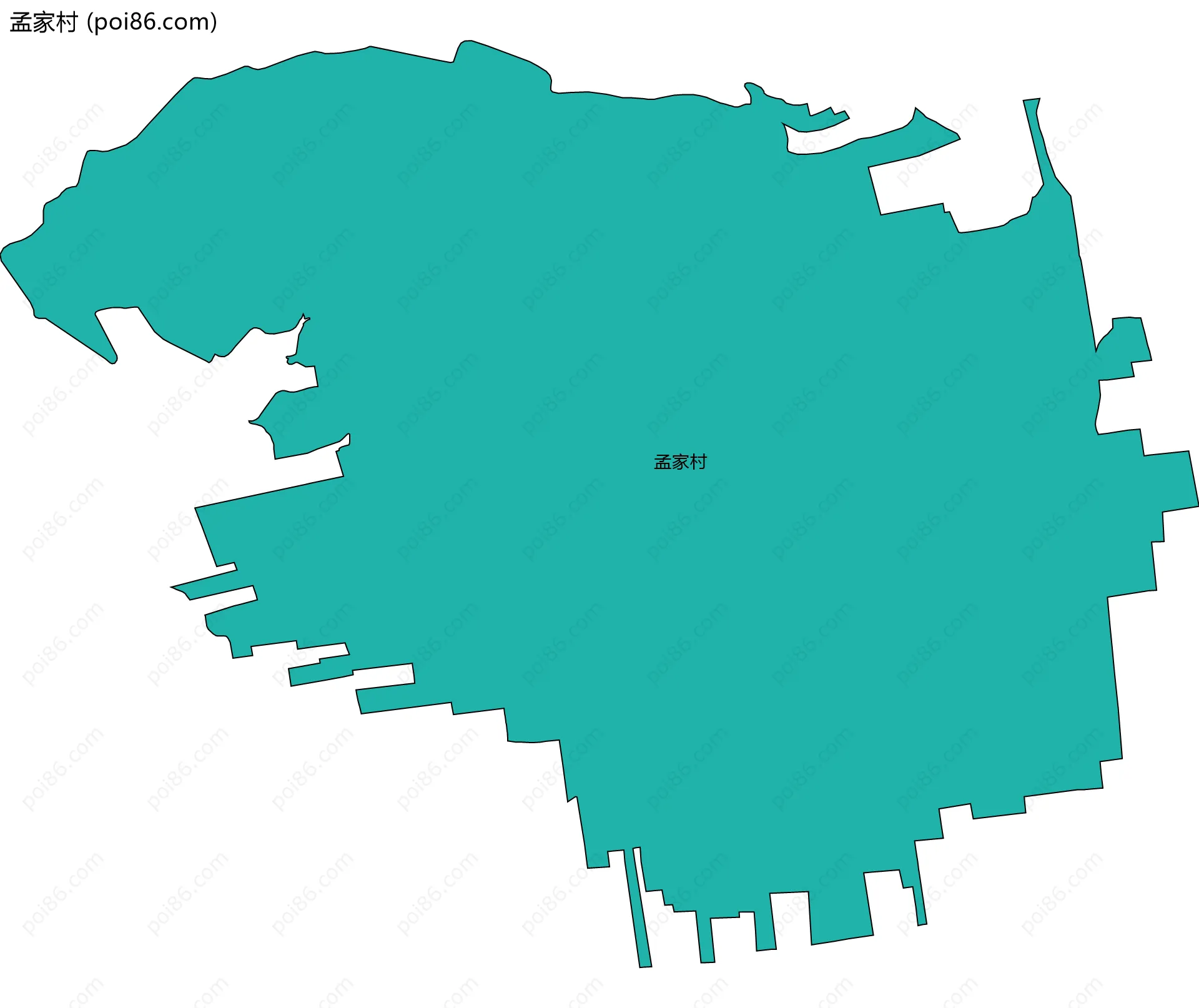孟家村边界地图