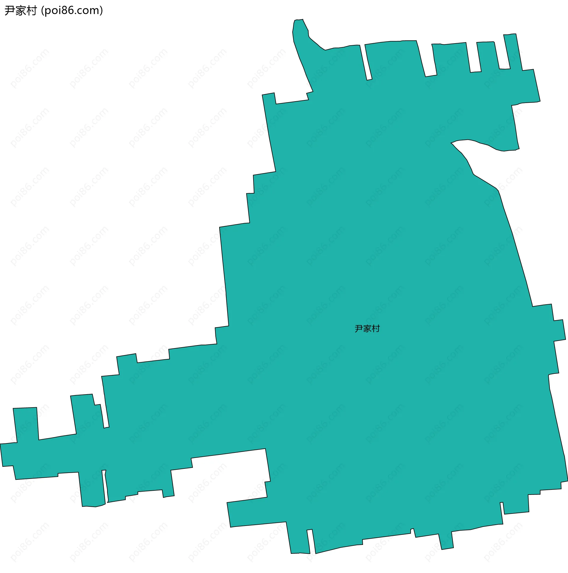 尹家村边界地图