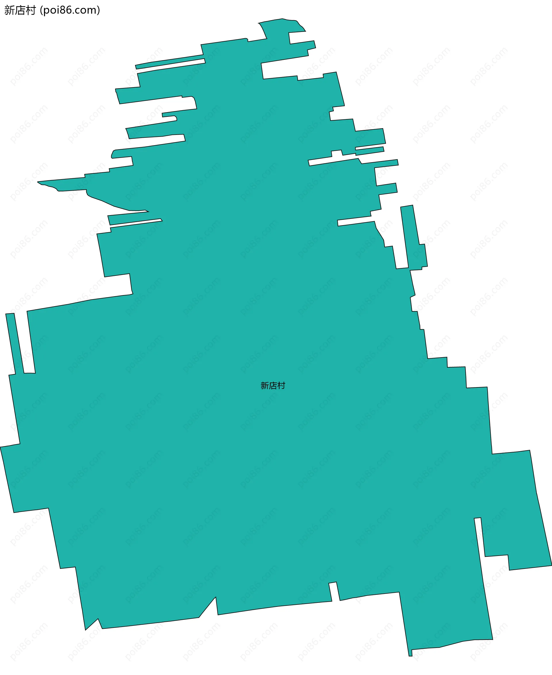 新店村边界地图