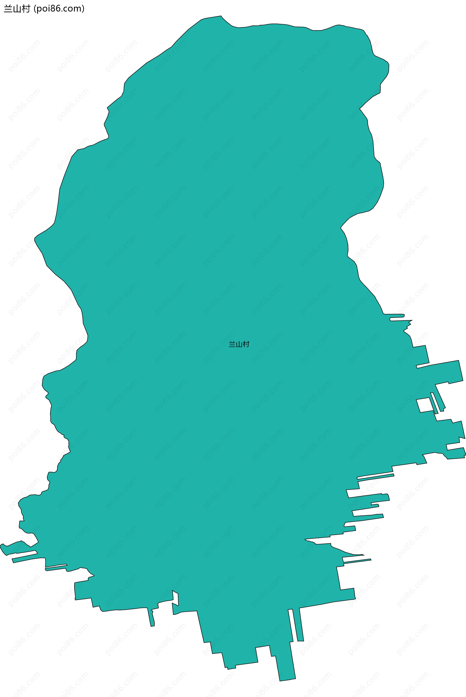 兰山村边界地图