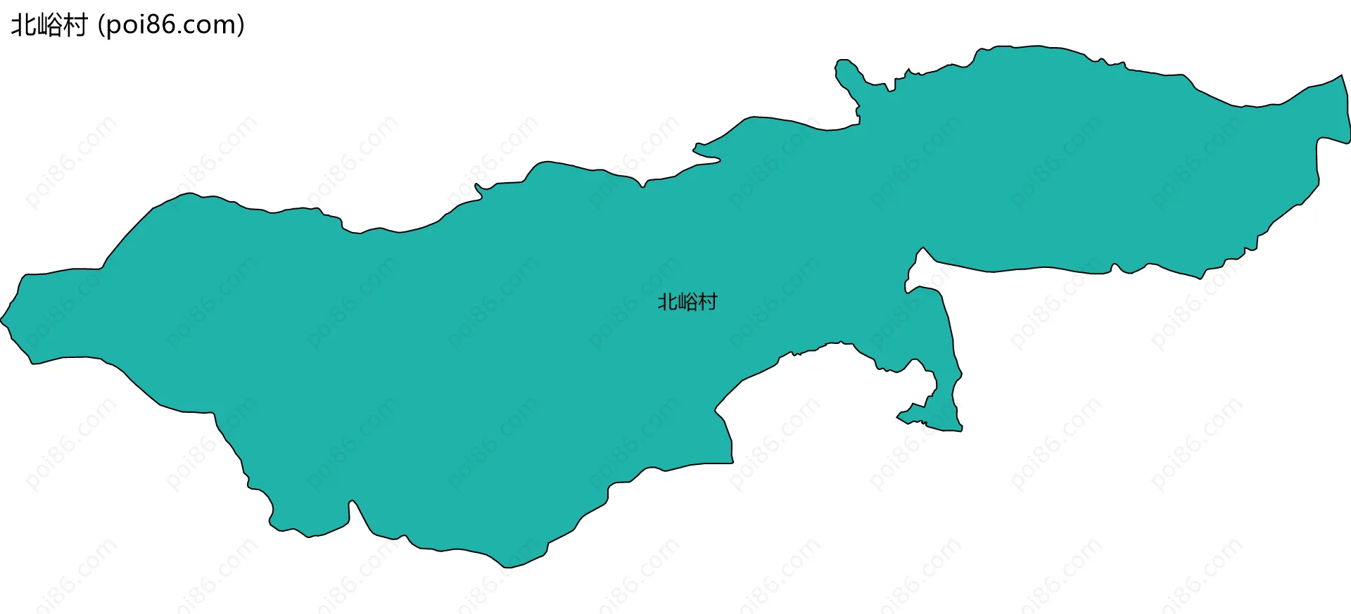 北峪村边界地图