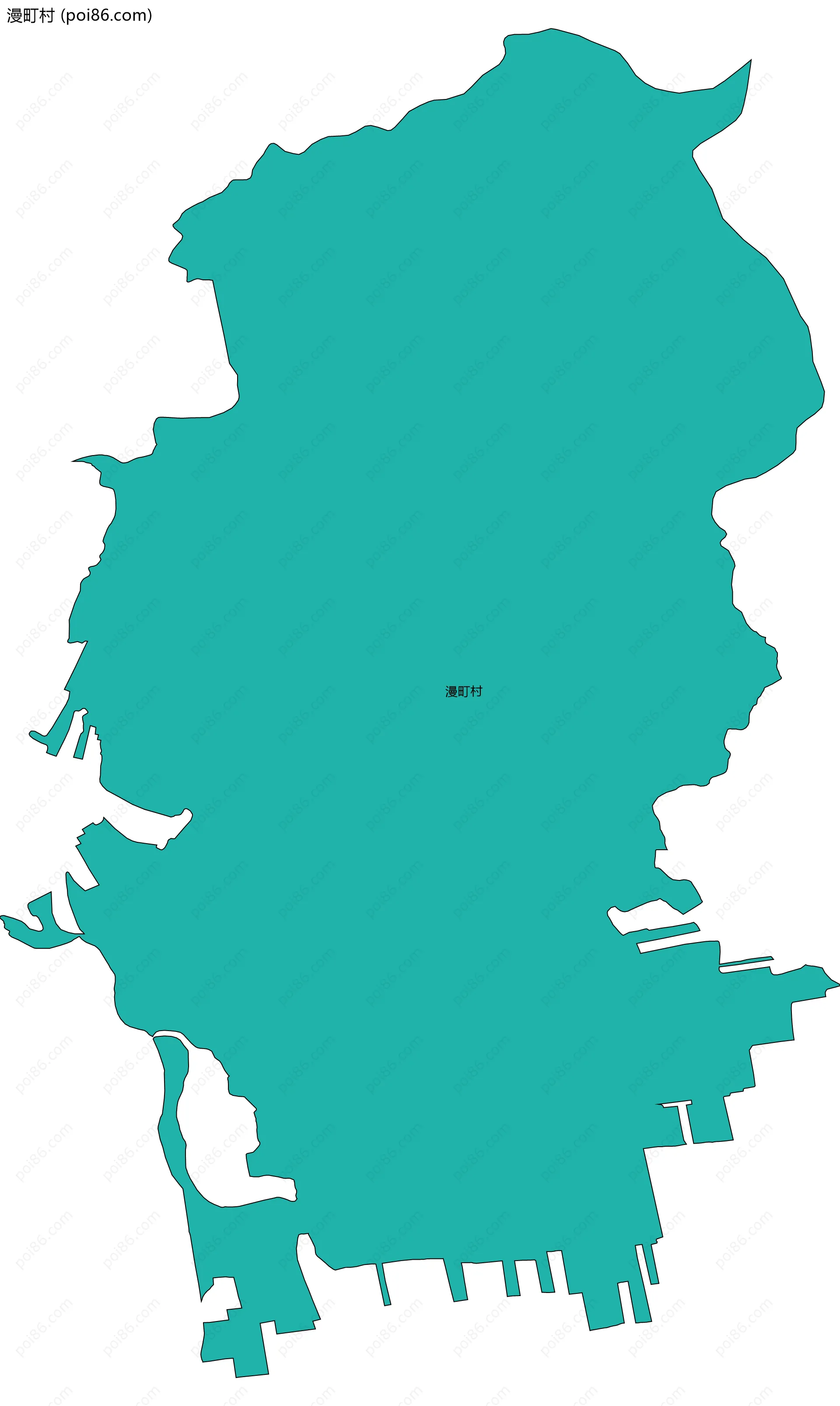 漫町村边界地图