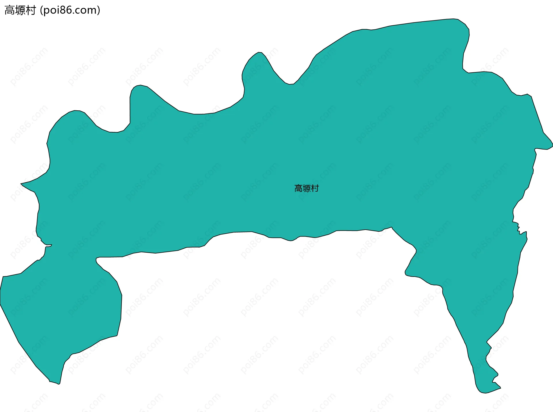 高塬村边界地图