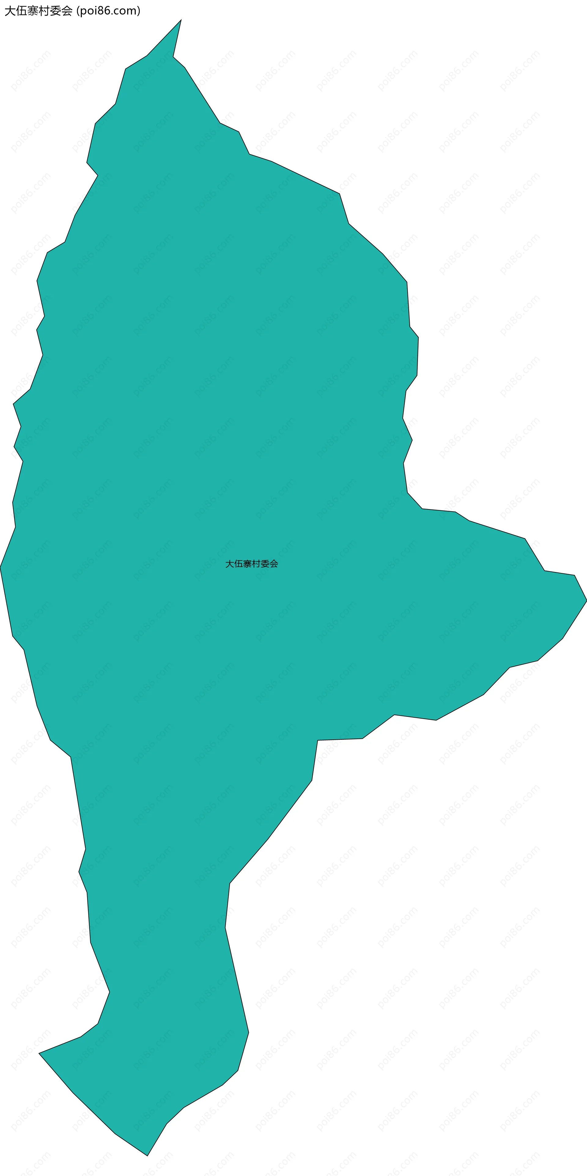 大伍寨村委会边界地图