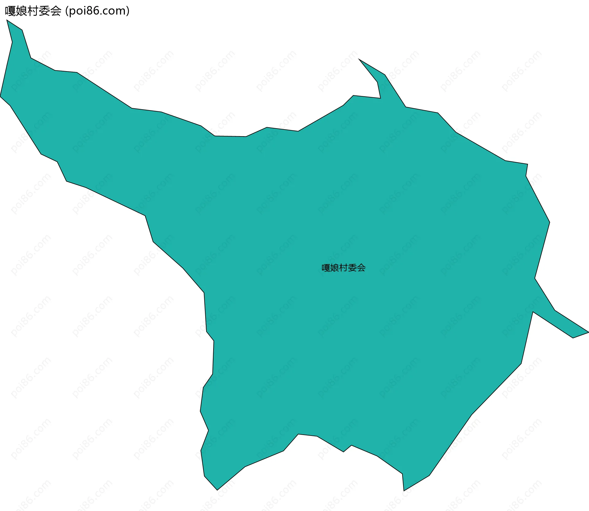 嘎娘村委会边界地图