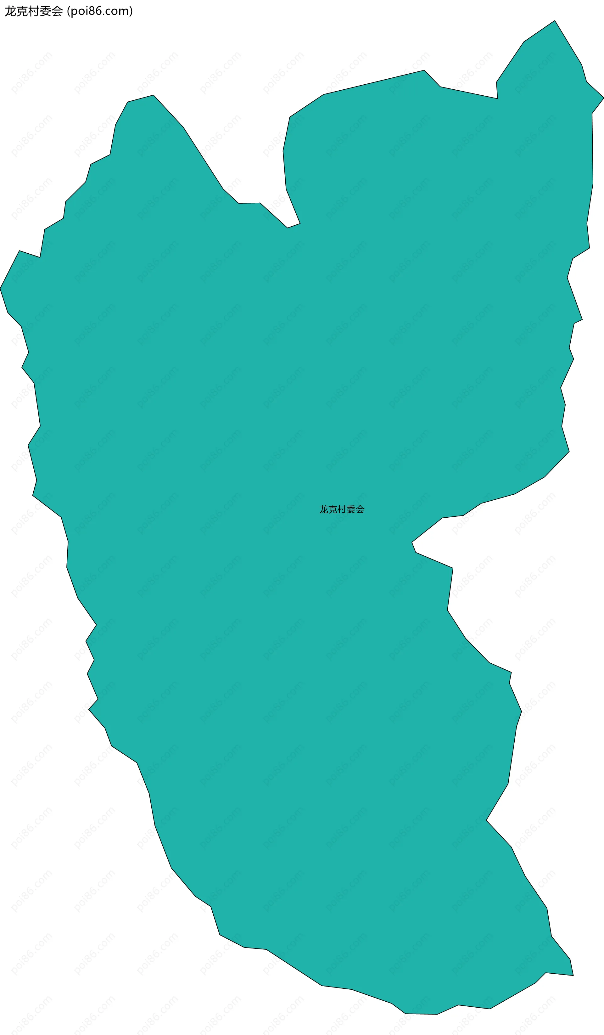 龙克村委会边界地图