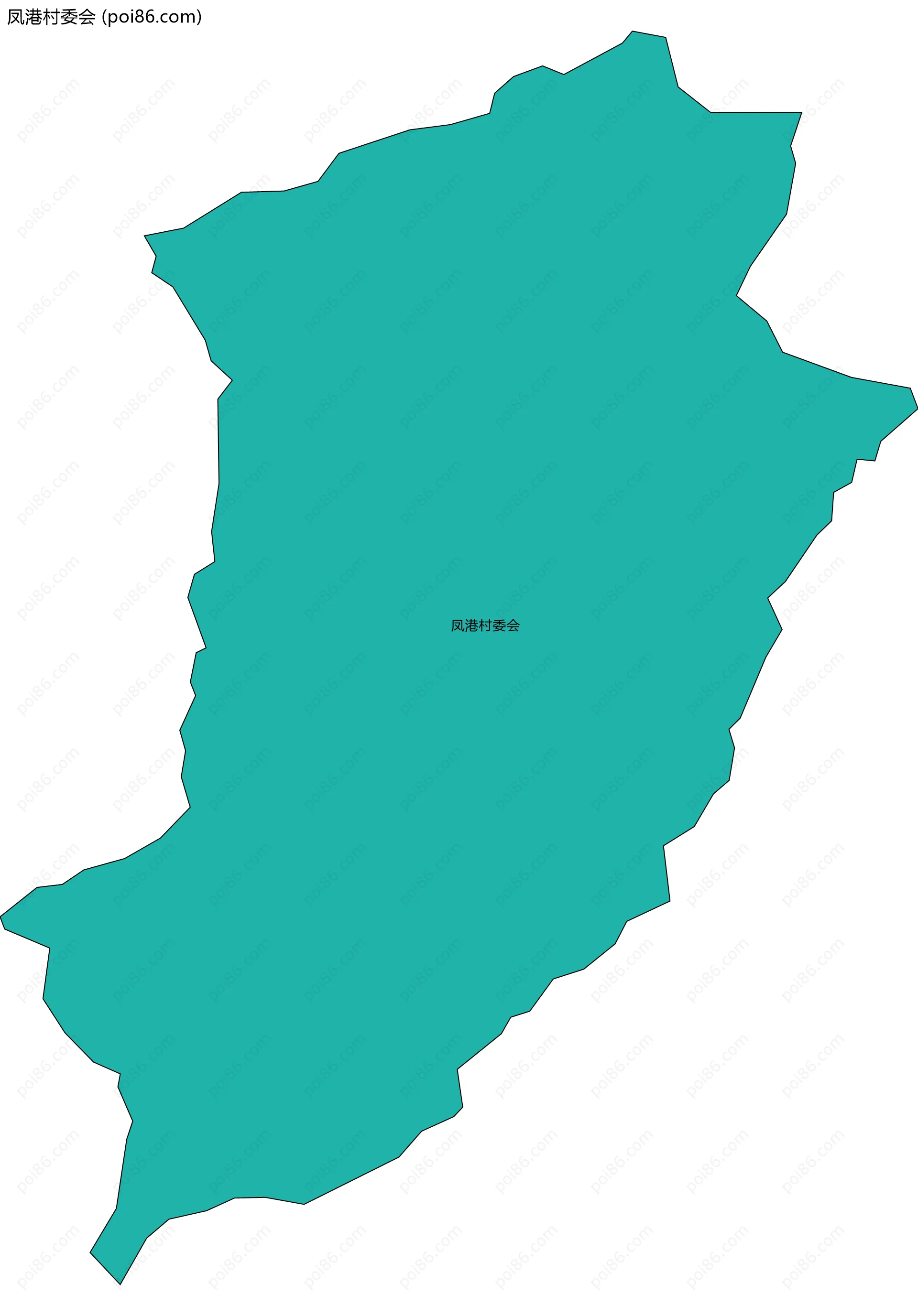 凤港村委会边界地图