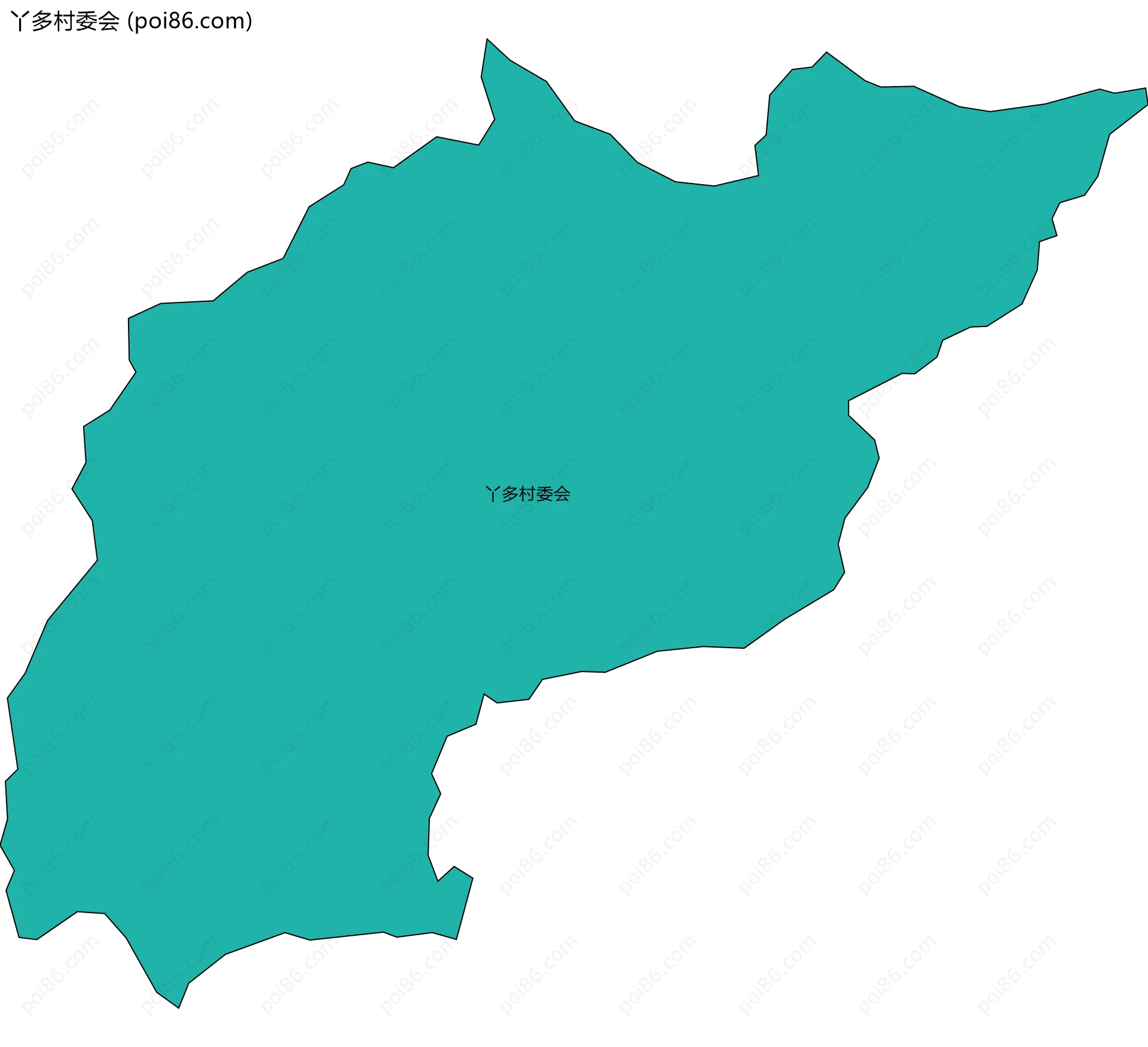 丫多村委会边界地图
