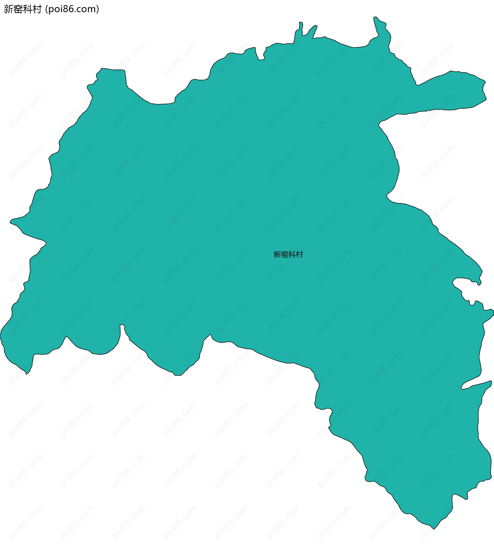 新窑科村边界地图