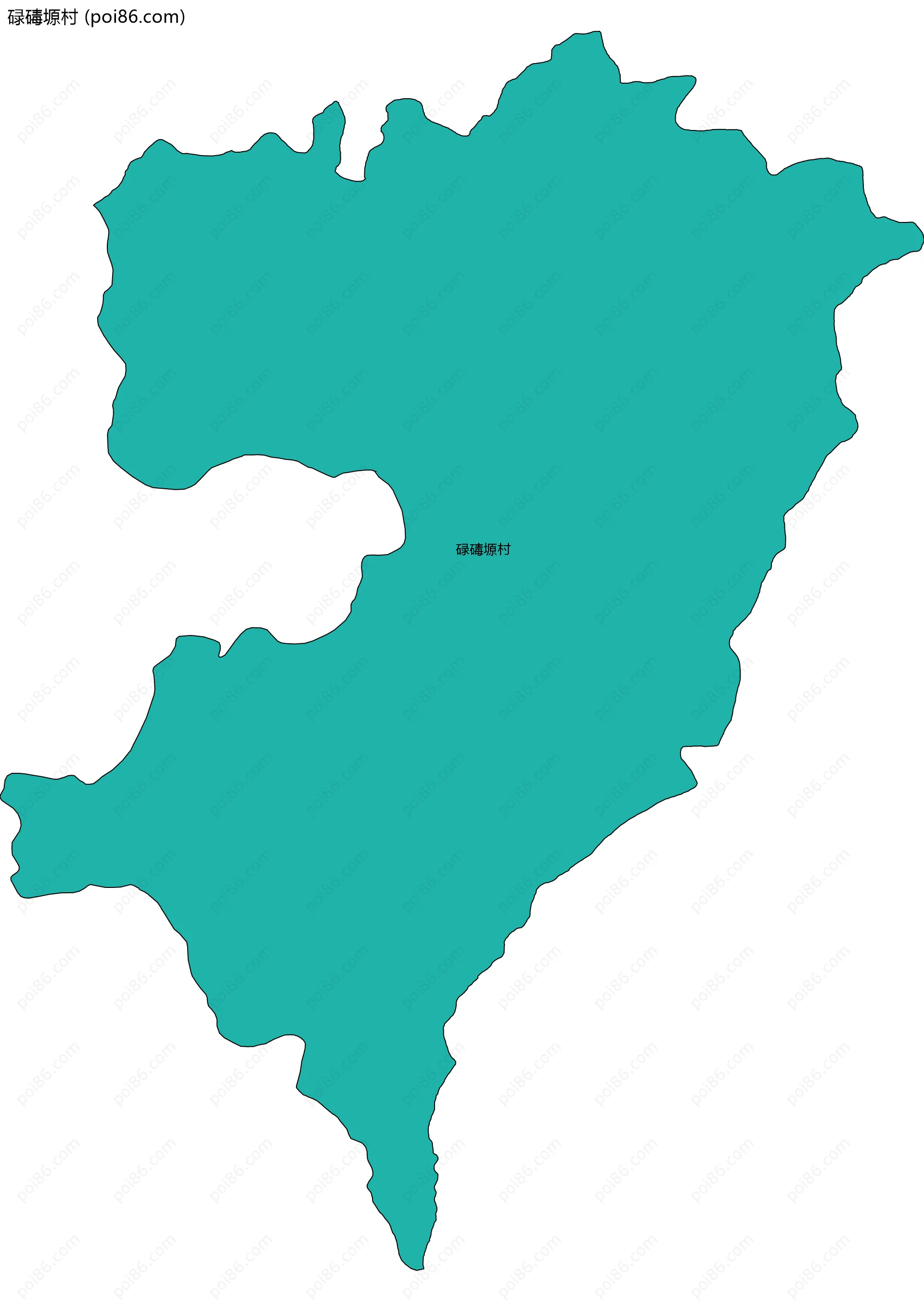 碌碡塬村边界地图